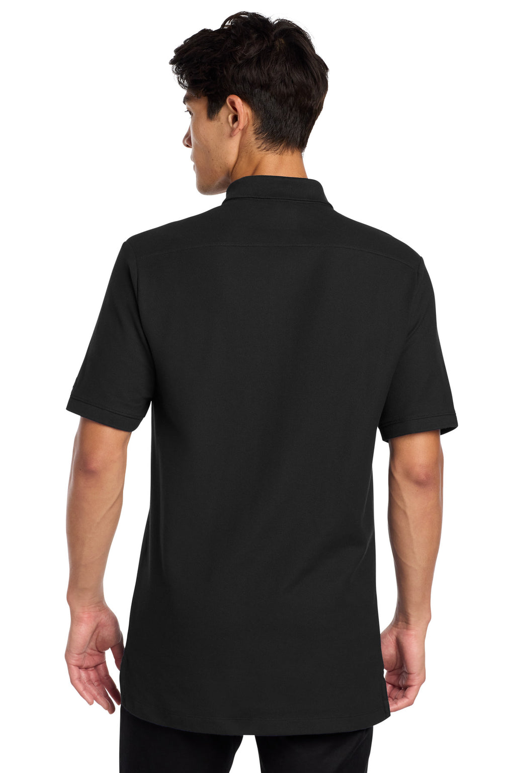 DISCONTINUED New Era Venue Home Plate Polo. NEA300 - Black - back