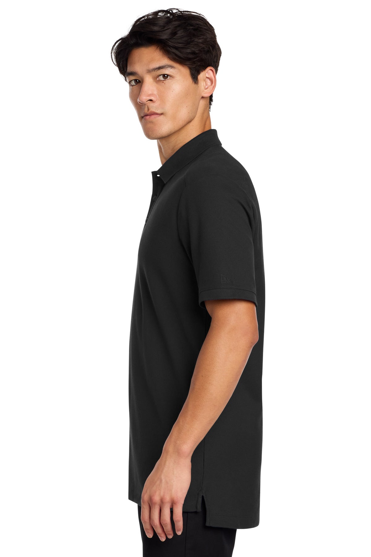 DISCONTINUED New Era Venue Home Plate Polo. NEA300 - Black - side