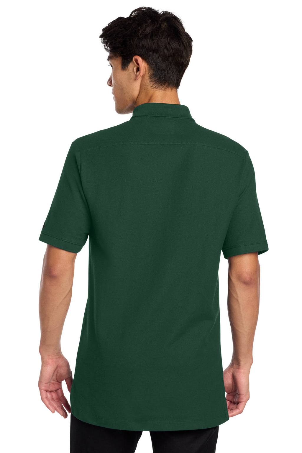 DISCONTINUED New Era Venue Home Plate Polo. NEA300 - Dark Green - back