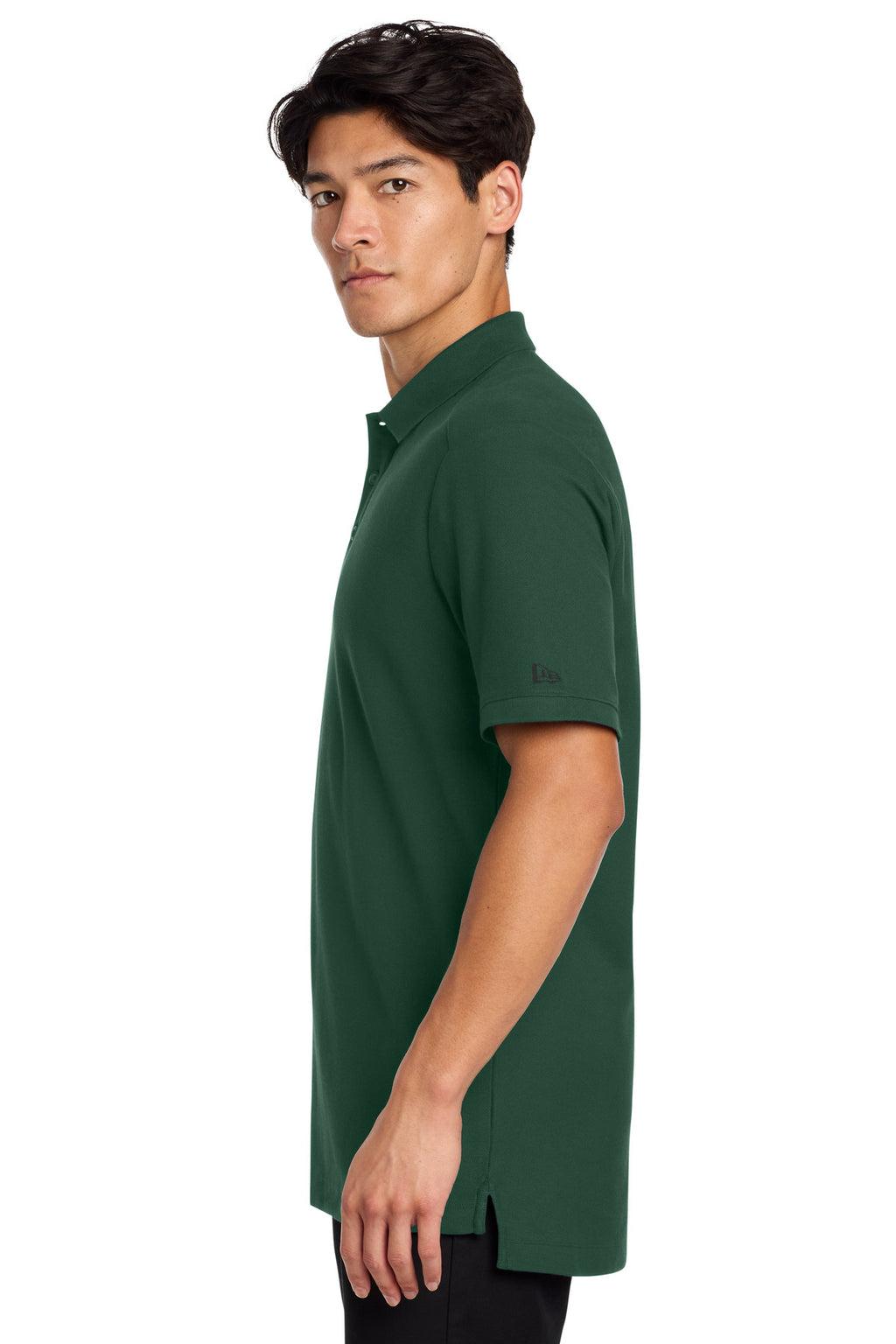 DISCONTINUED New Era Venue Home Plate Polo. NEA300 - Dark Green - side