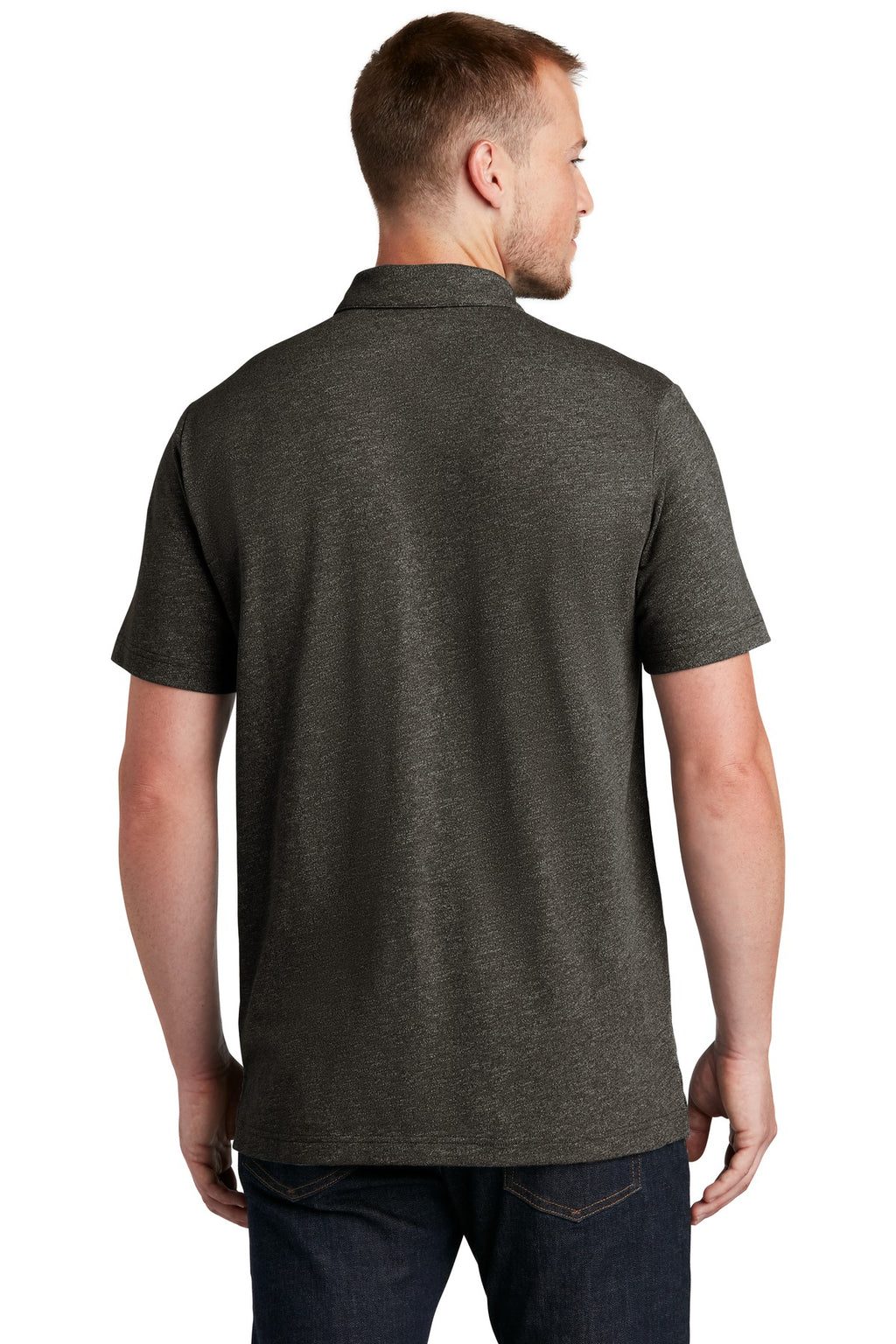 New Era Slub Twist Polo NEA301 - Black Twist - back