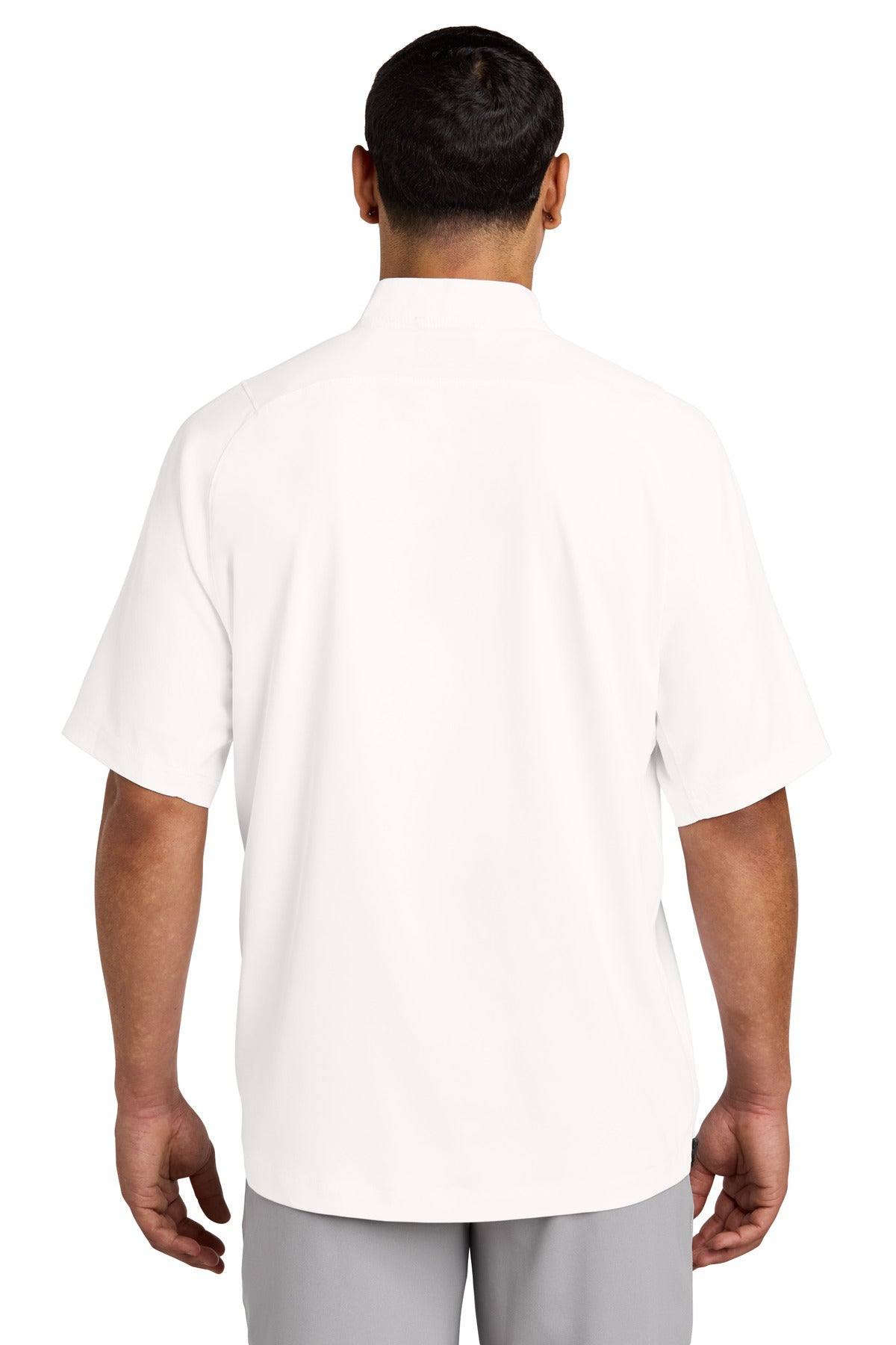 New Era Cage Short Sleeve 1/4-Zip Jacket. NEA600 - White - back