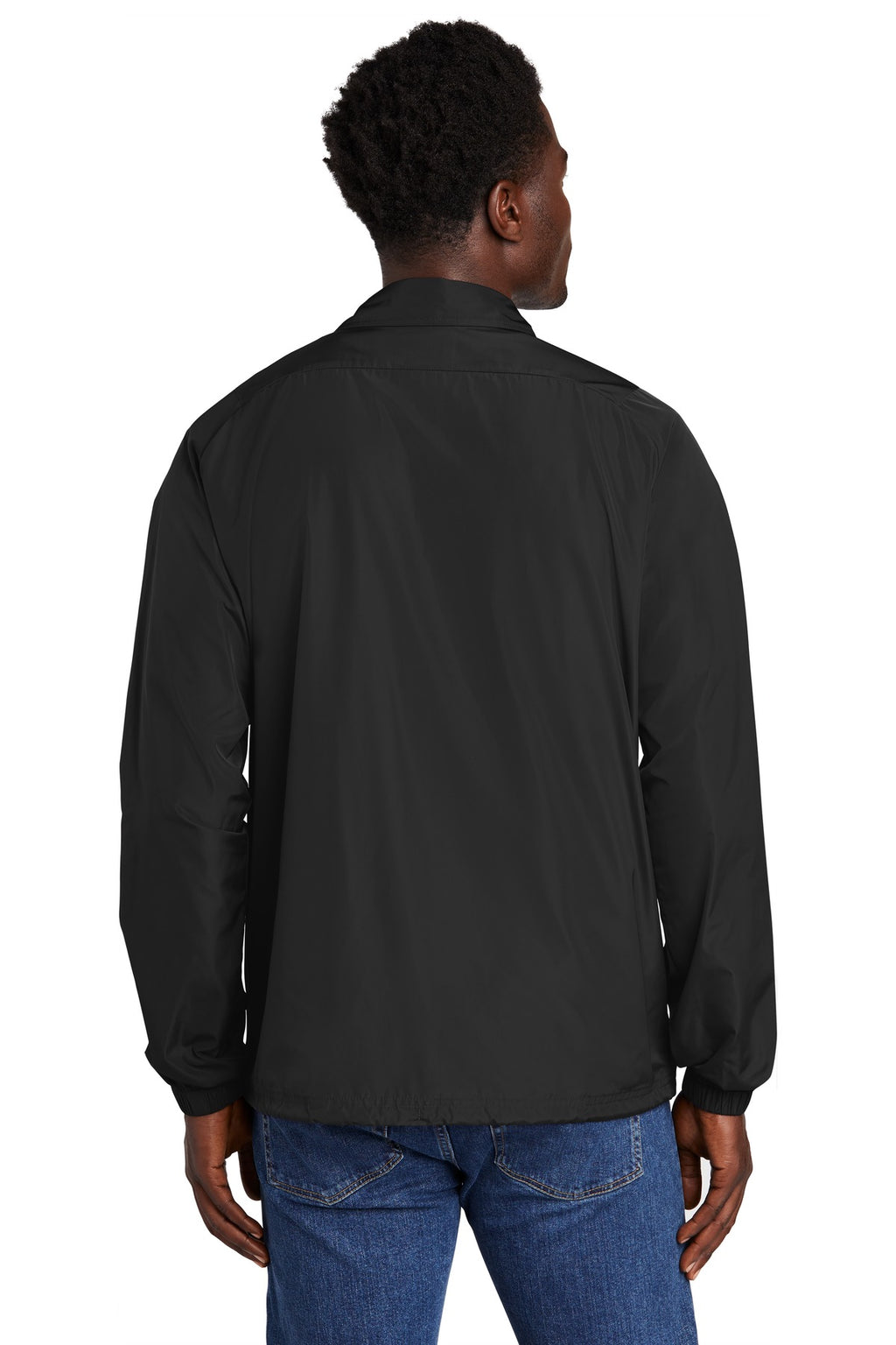 New Era Coaches Jacket NEA601 - Black - back