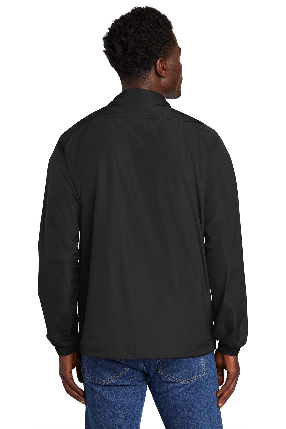 New Era Coaches Jacket NEA601 - Black - back