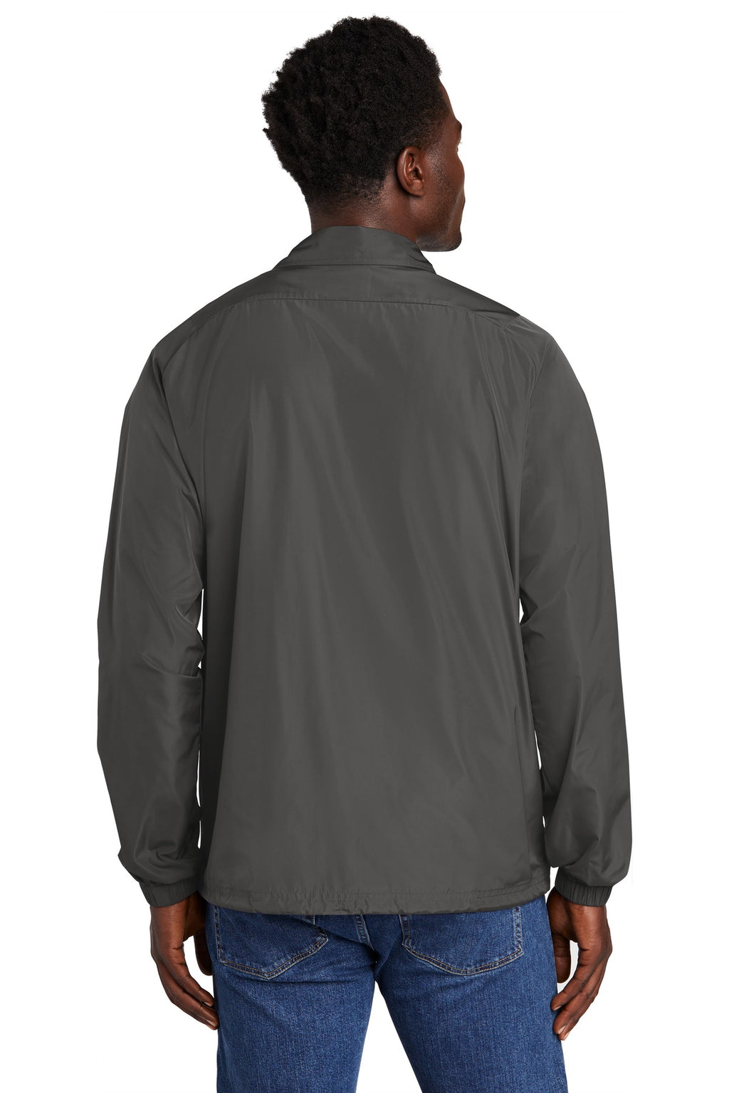 New Era Coaches Jacket NEA601 - Graphite - back