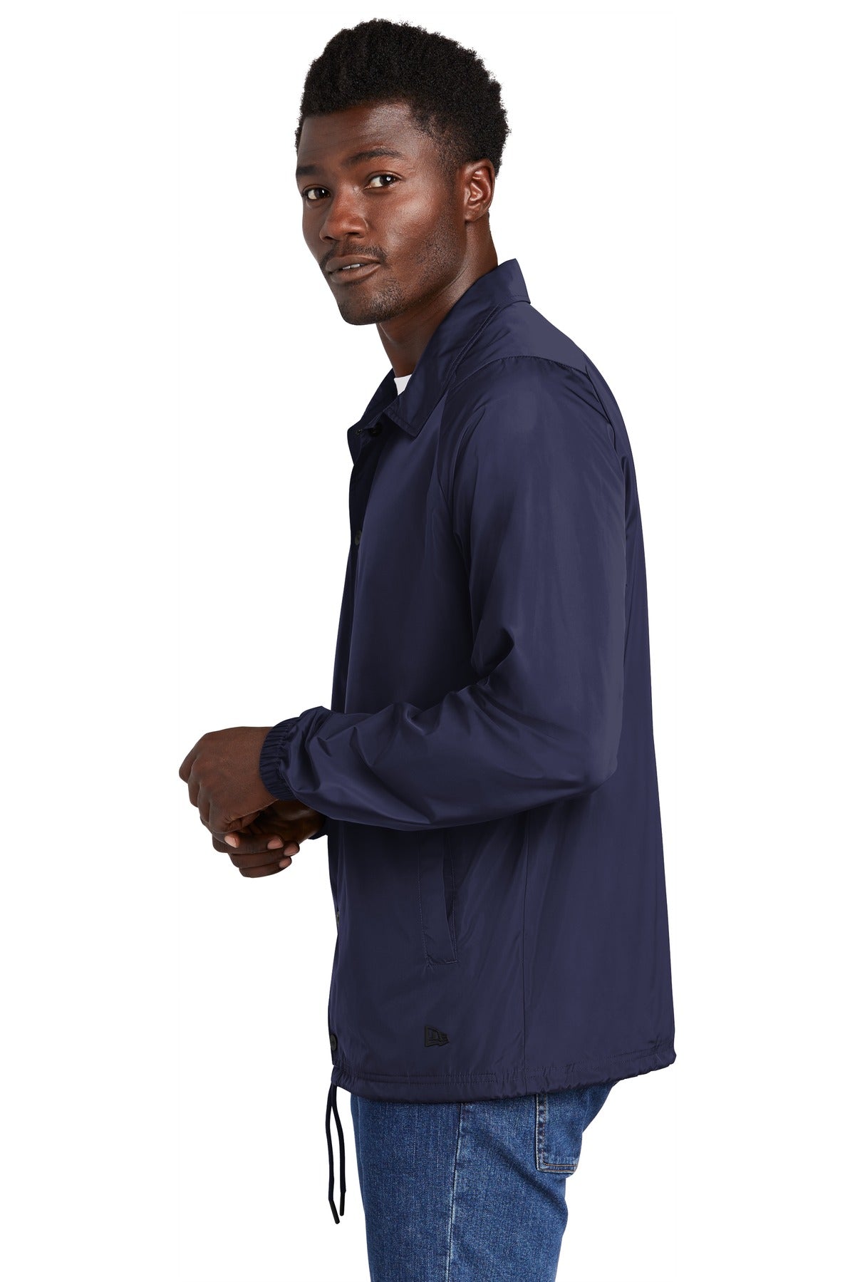 New Era Coaches Jacket NEA601 - True Navy - side