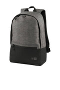 DISCONTINUED New Era Legacy Backpack. NEB201 - Black Twill Heather/ Black - front