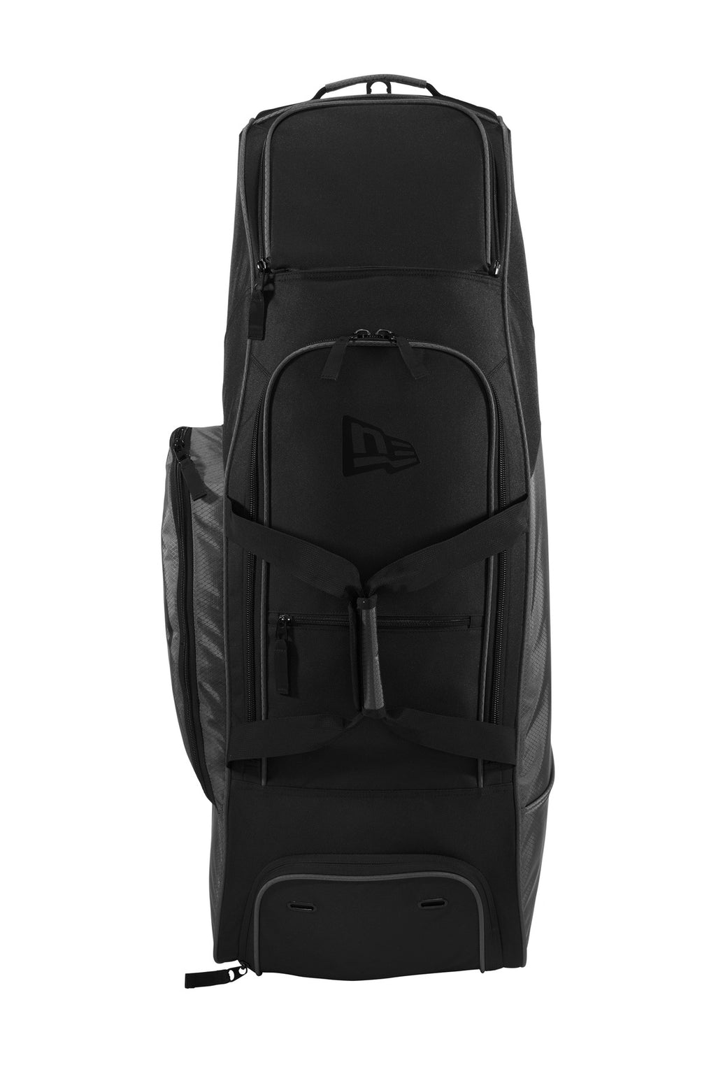 New Era Shutout Wheeled Bat Bag NEB701 - Graphite/ Black - front