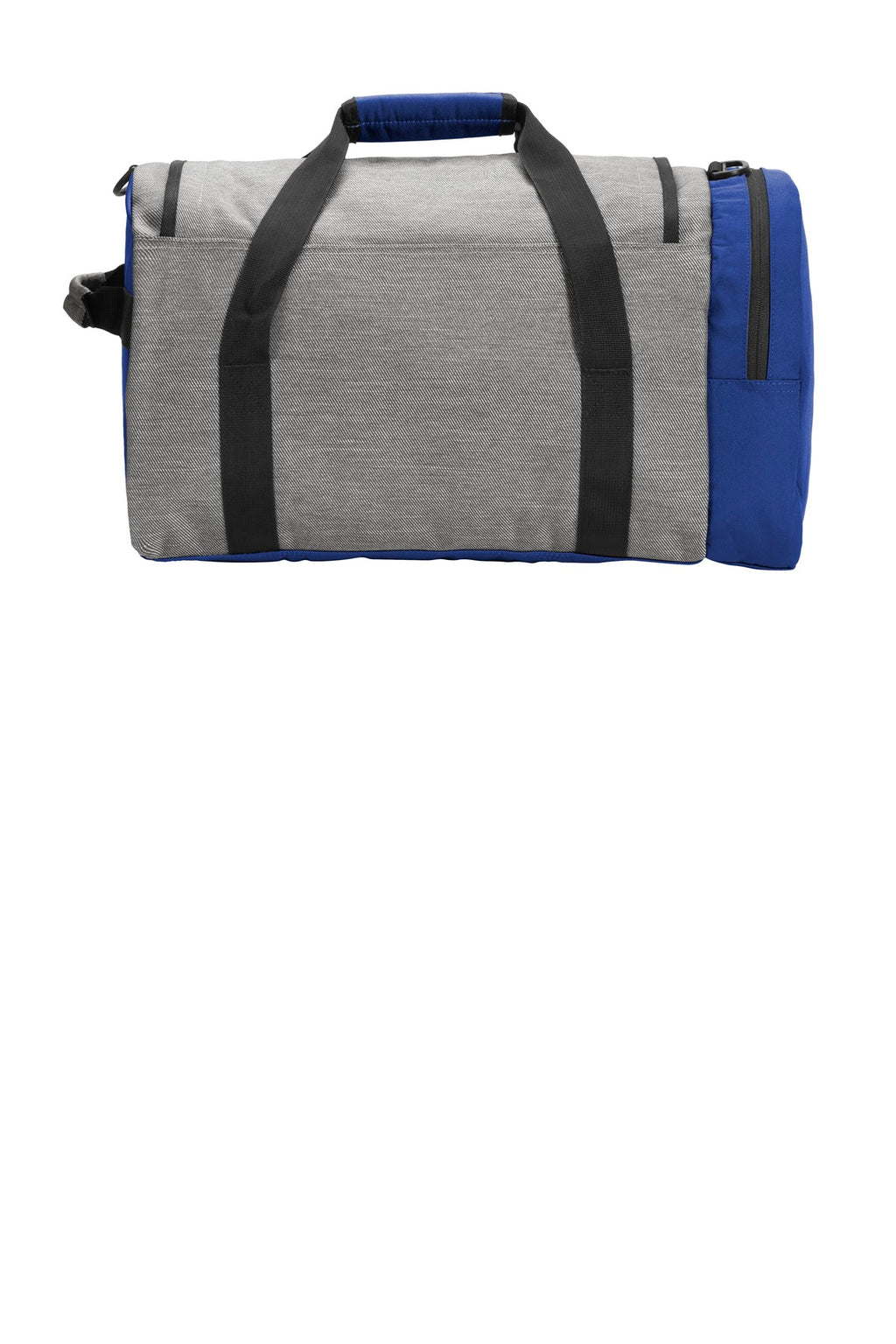 DISCONTINUED New Era Legacy Duffel. NEB800 - Grey Twill Heather/ Royal - back