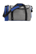DISCONTINUED New Era Legacy Duffel. NEB800 - Grey Twill Heather/ Royal - front