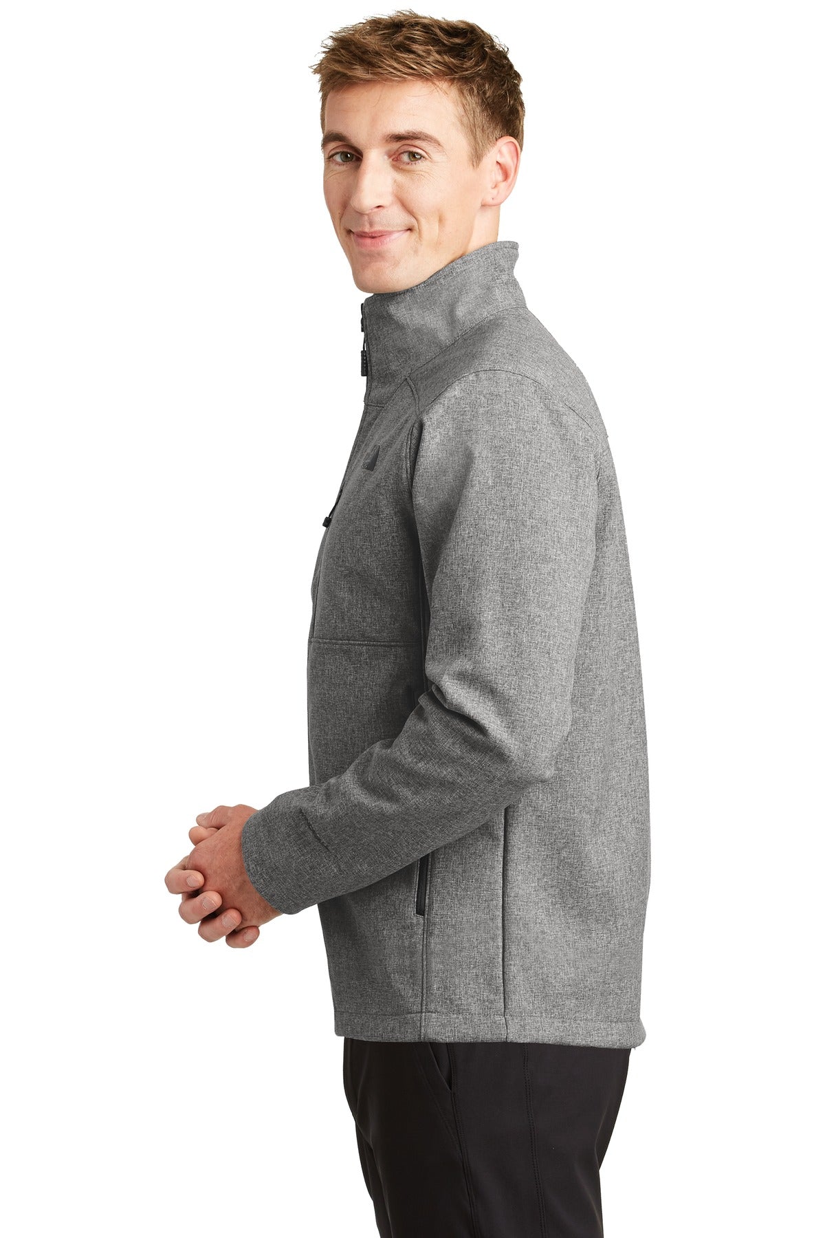 The North Face Apex Barrier Soft Shell Jacket. NF0A3LGT - TNF Medium Grey Heather - side