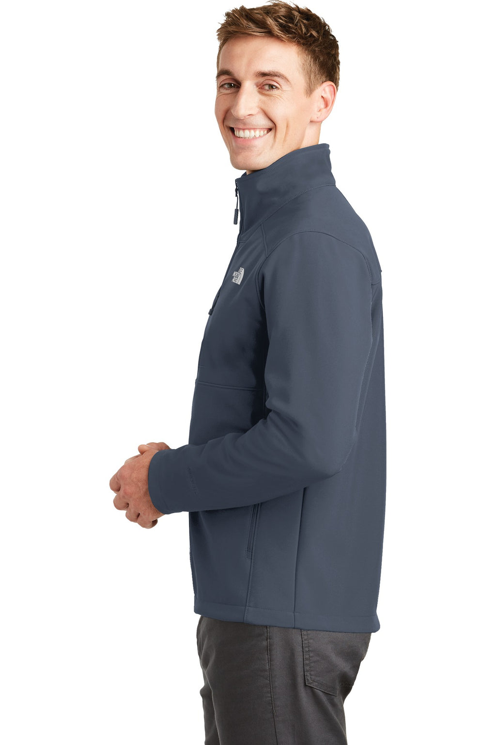 The North Face Apex Barrier Soft Shell Jacket. NF0A3LGT - Urban Navy - side