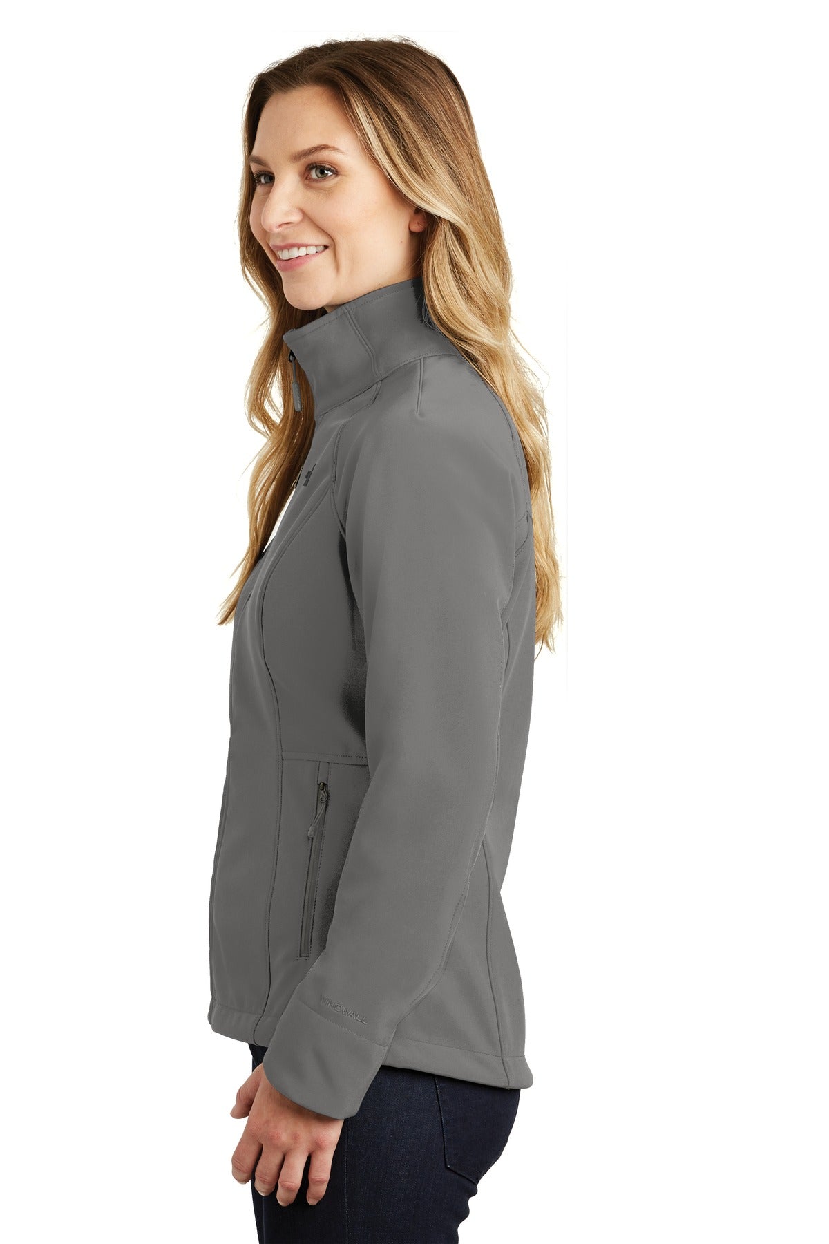 The North Face Women's Apex Barrier Soft Shell Jacket. NF0A3LGU - Asphalt Grey - side