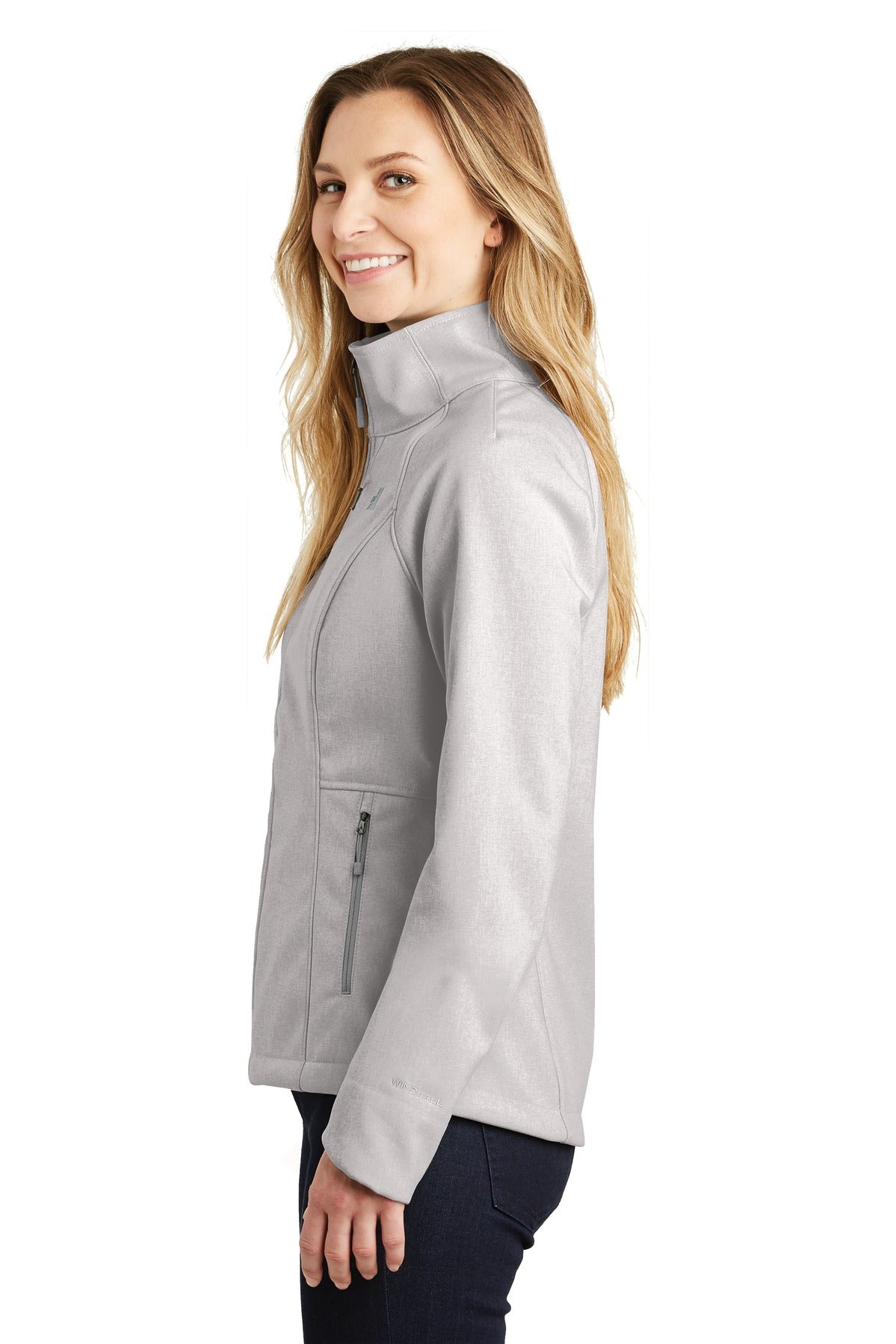 The North Face Women's Apex Barrier Soft Shell Jacket. NF0A3LGU - TNF Light Grey Heather - side