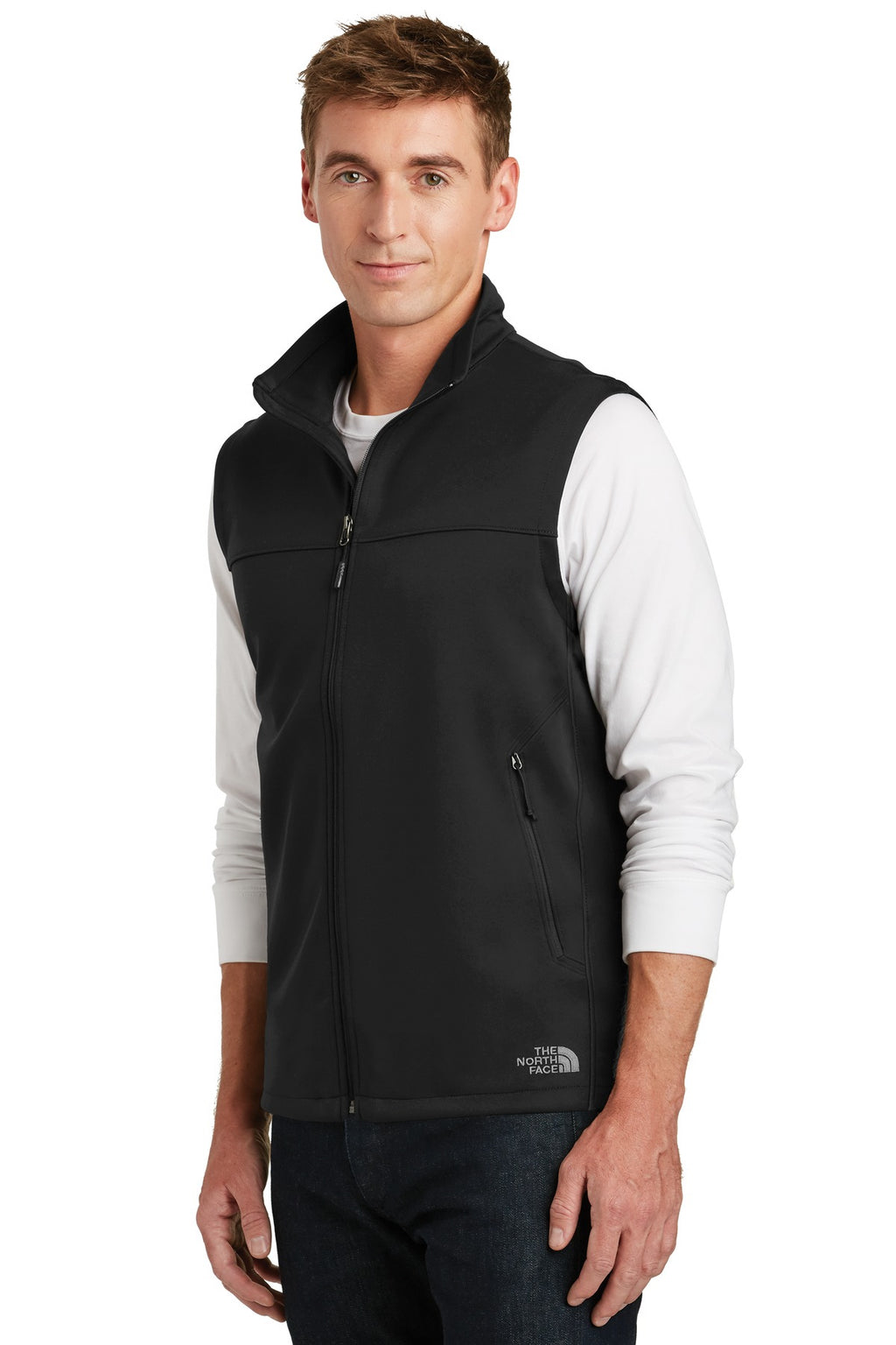 The North Face Ridgewall Soft Shell Vest. NF0A3LGZ - TNF Black - three_q