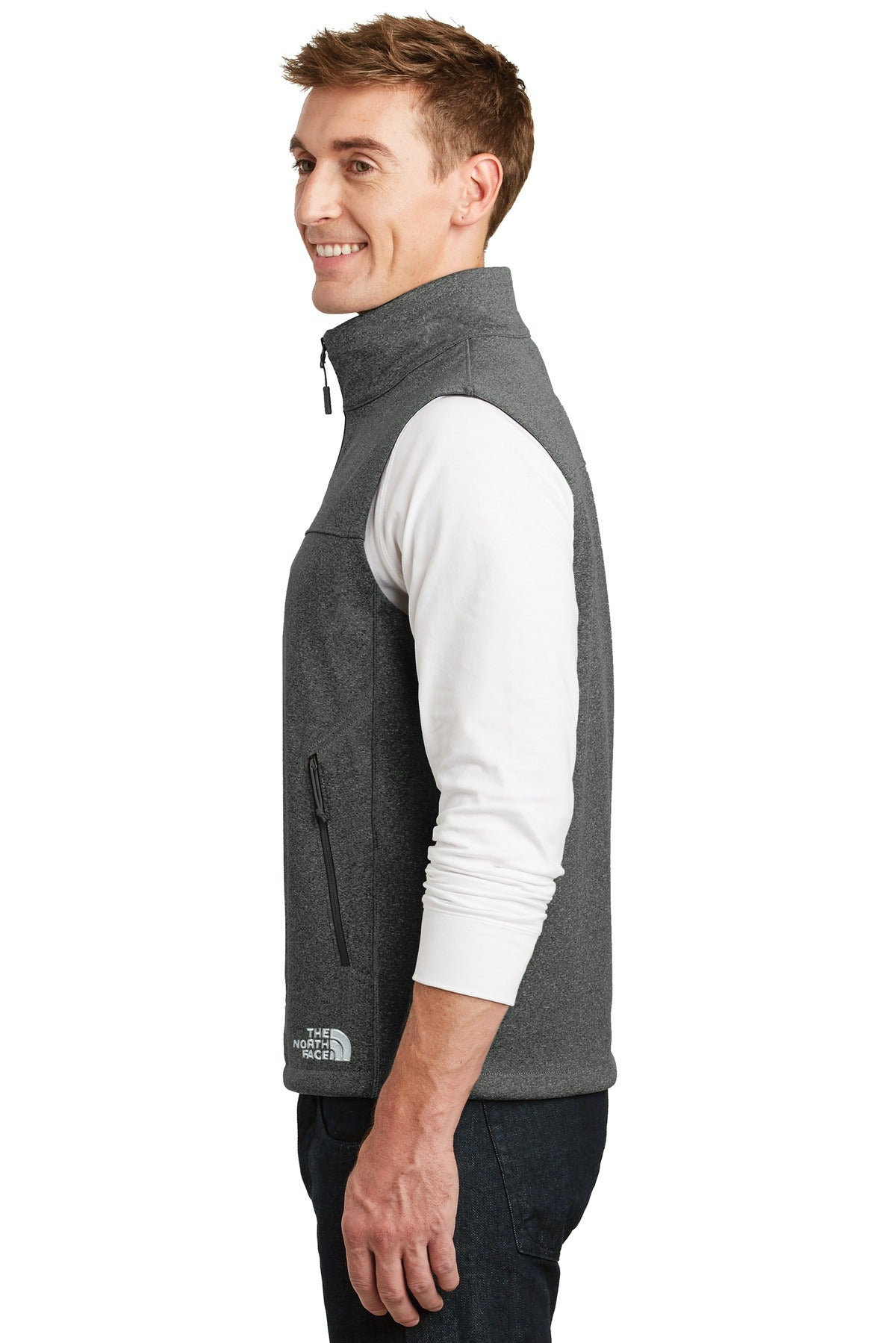 The North Face Ridgewall Soft Shell Vest. NF0A3LGZ - TNF Dark Grey Heather - side