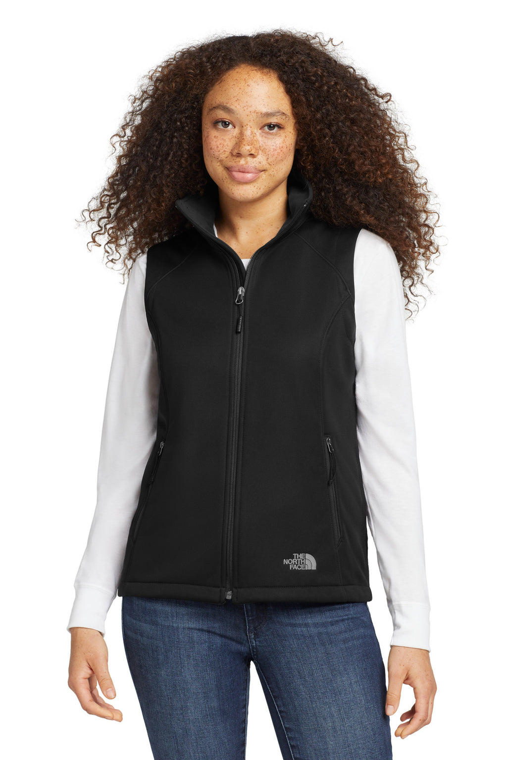 The North Face Women's Ridgewall Soft Shell Vest. NF0A3LH1 - TNF Black - front
