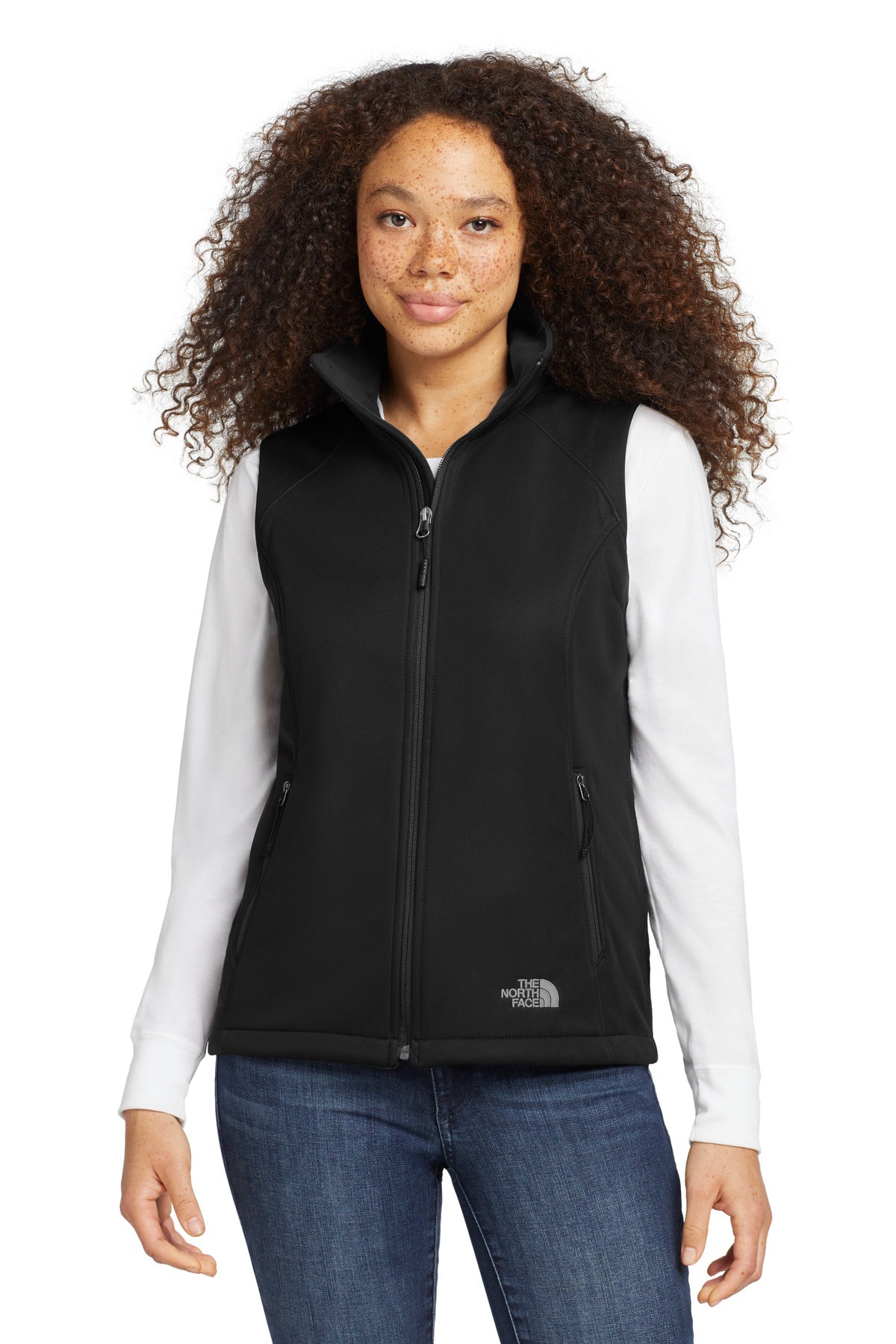 The North Face Women's Ridgewall Soft Shell Vest. NF0A3LH1 - TNF Black - front
