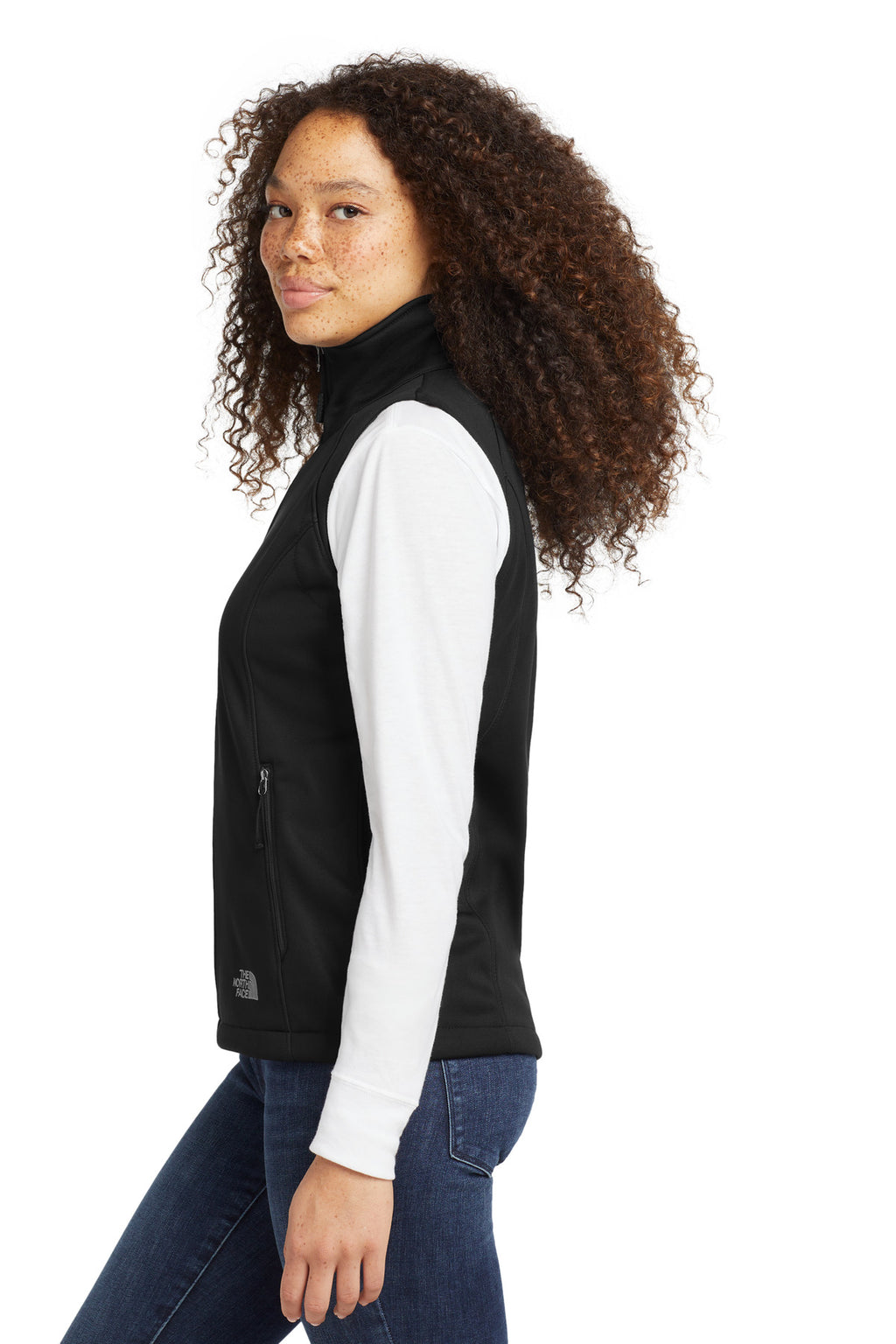 The North Face Women's Ridgewall Soft Shell Vest. NF0A3LH1 - TNF Black - side