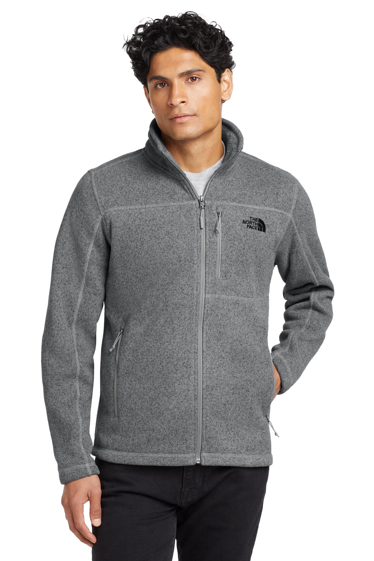 The North Face Sweater Fleece Jacket. NF0A3LH7 - TNF Medium Grey Heather - front