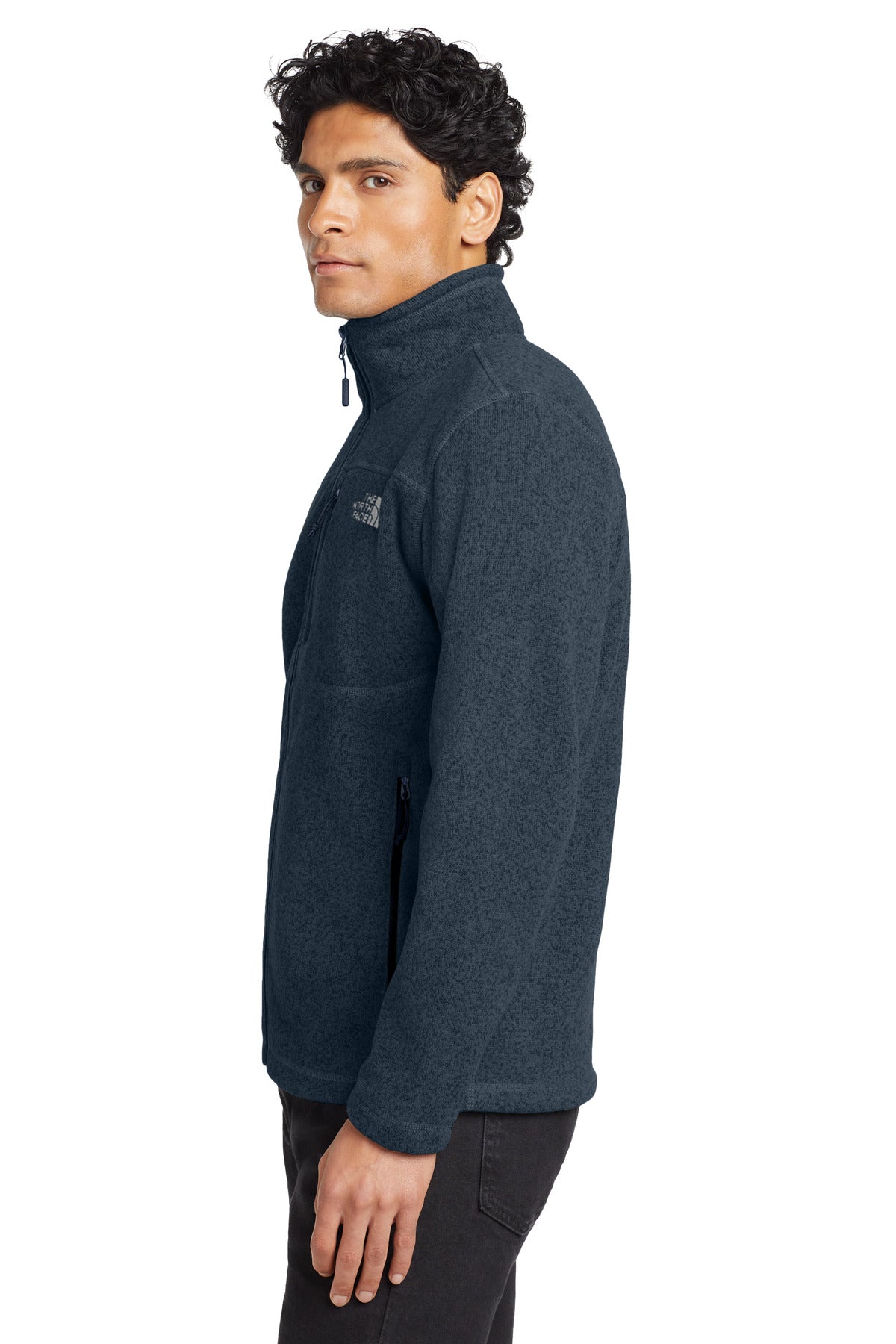 The North Face Sweater Fleece Jacket. NF0A3LH7 - Urban Navy Heather - side
