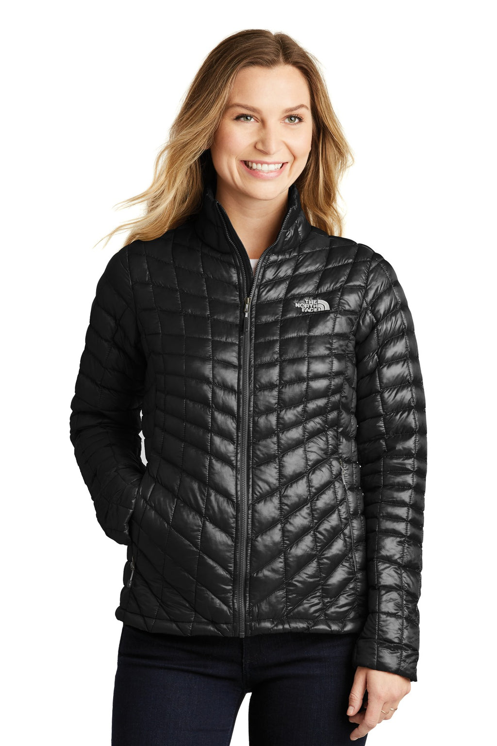 The North Face Women's ThermoBall Trekker Jacket. NF0A3LHK - TNF Black - front