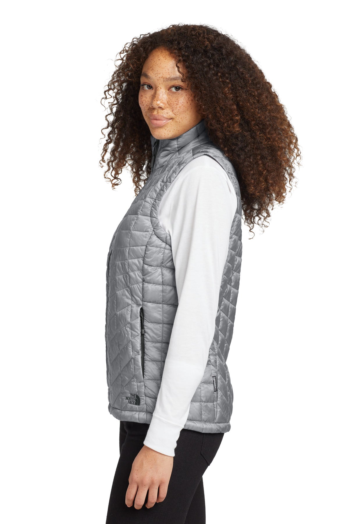 The North Face Women's ThermoBall Trekker Vest. NF0A3LHL - Mid Grey - side