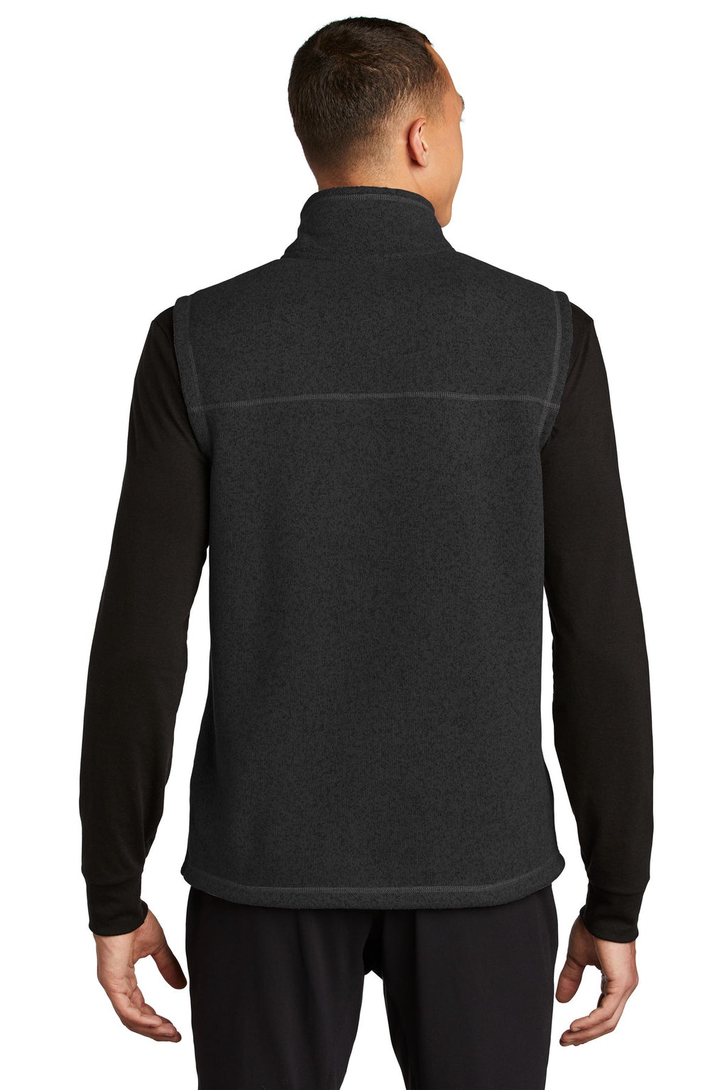 The North Face Sweater Fleece Vest NF0A47FA - TNF Black Heather - back