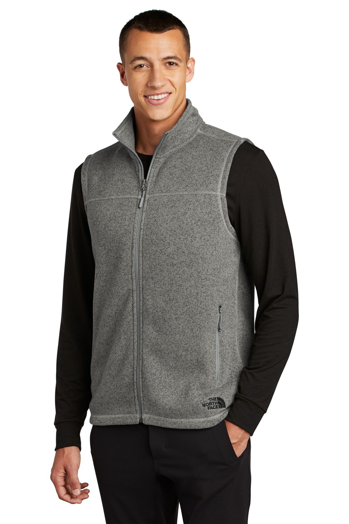 The North Face Sweater Fleece Vest NF0A47FA - TNF Medium Grey Heather - three_q
