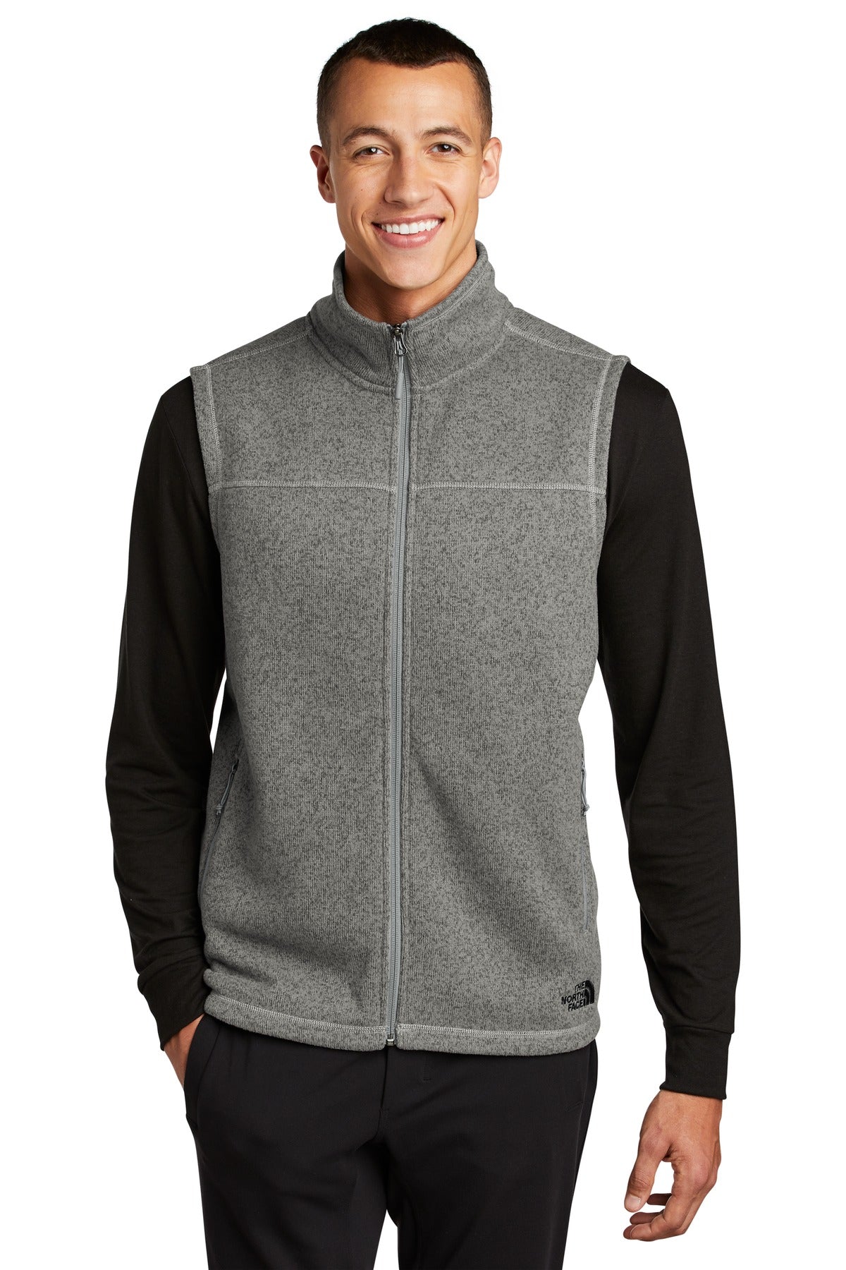 The North Face Sweater Fleece Vest NF0A47FA - TNF Medium Grey Heather - front