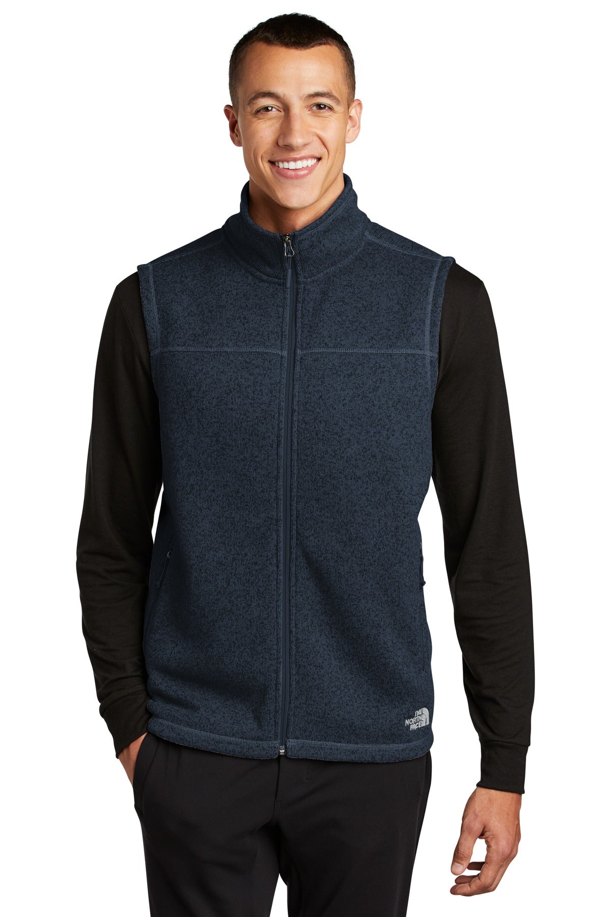 The North Face Sweater Fleece Vest NF0A47FA - Urban Navy Heather - front