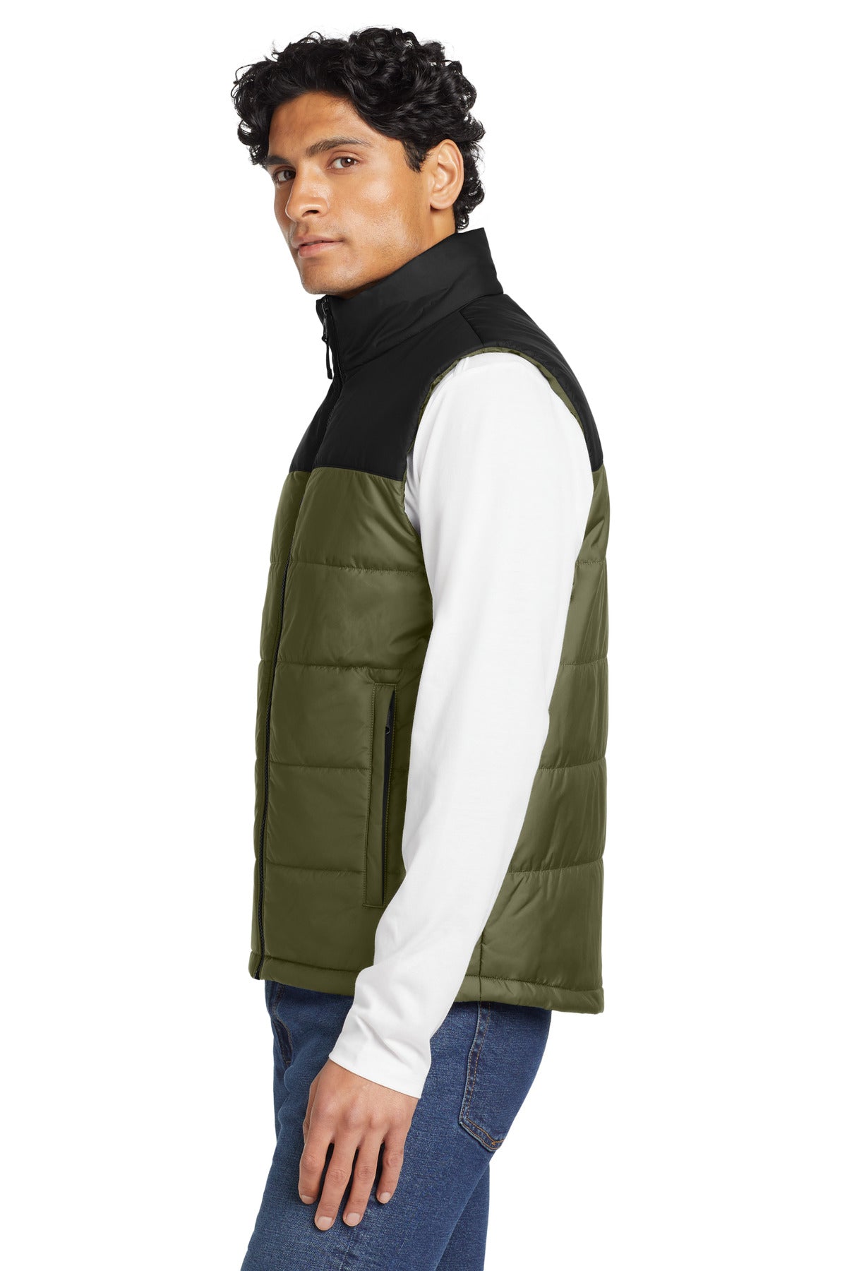 The North Face Everyday Insulated Vest. NF0A529A - Burnt Olive Green - side