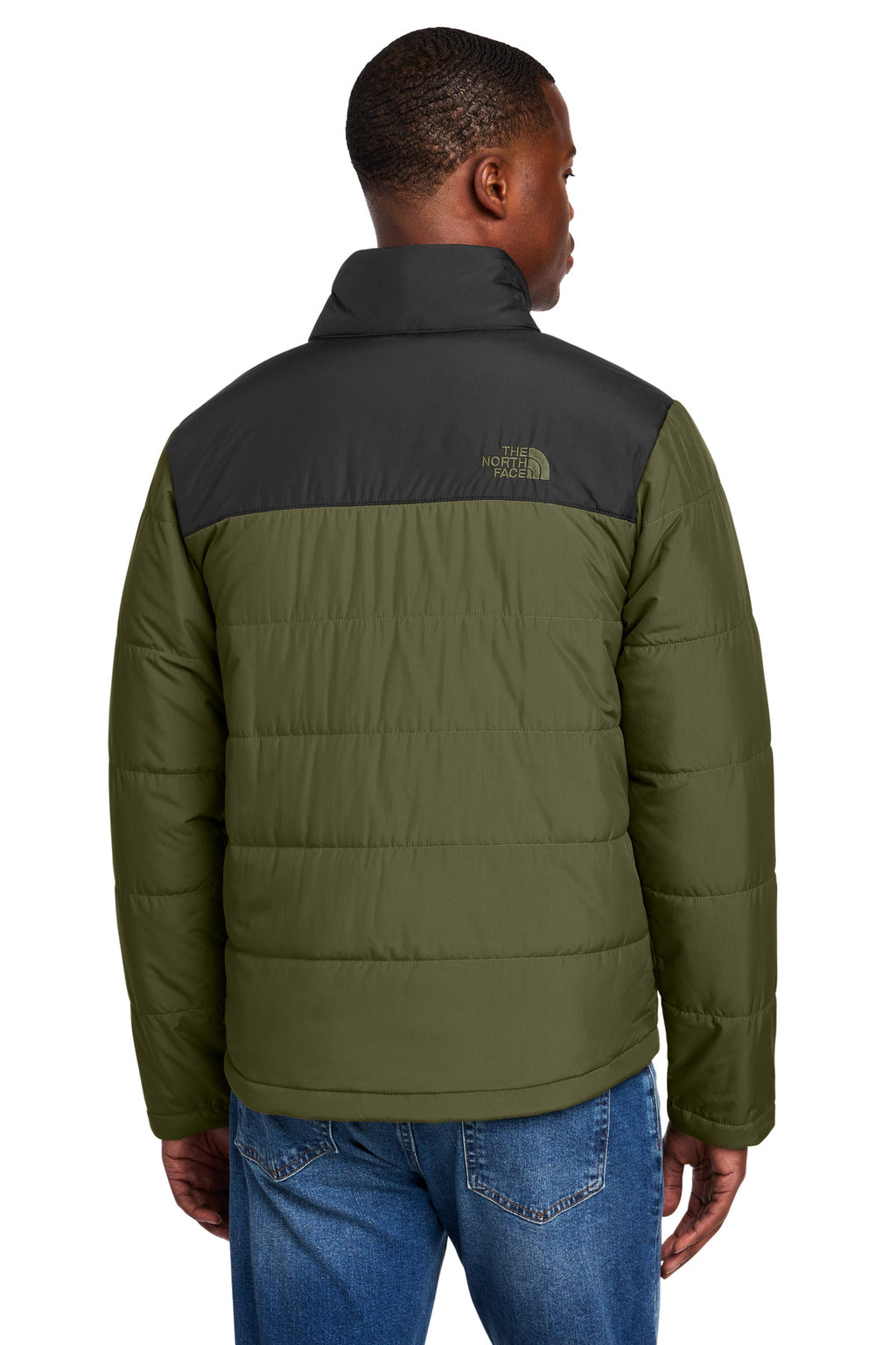 The North Face Chest Logo Everyday Insulated Jacket NF0A7V6J - Burnt Olive Green - back