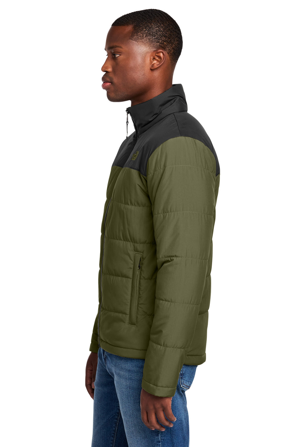 The North Face Chest Logo Everyday Insulated Jacket NF0A7V6J - Burnt Olive Green - side