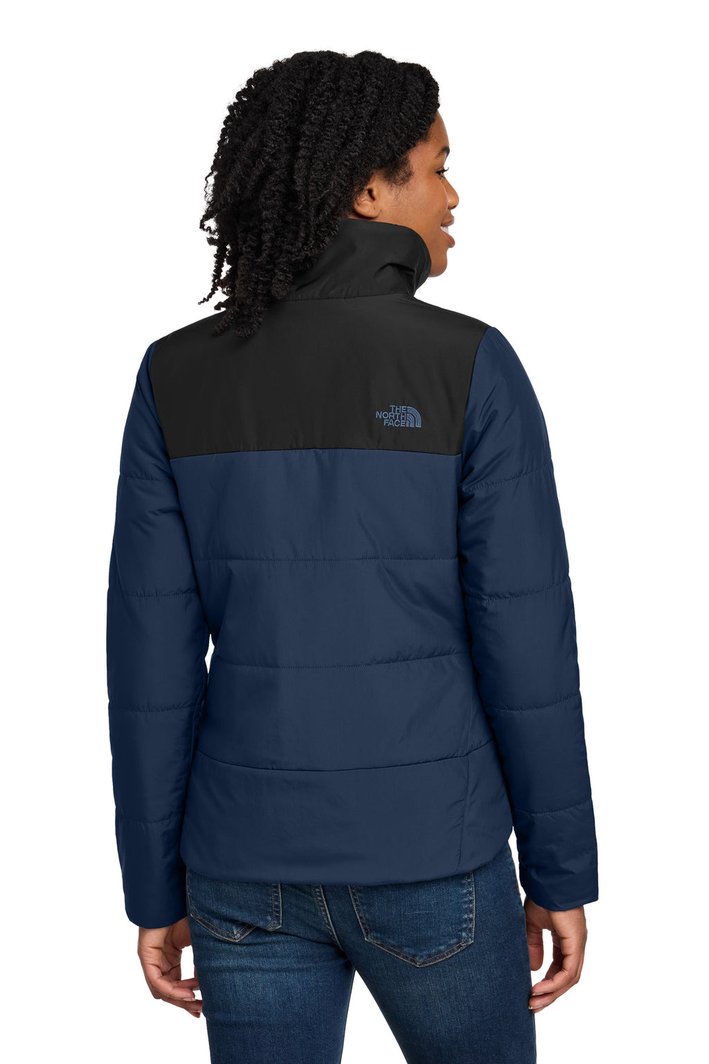 The North Face Women's Chest Logo Everyday Insulated Jacket NF0A7V6K - Shady Blue - back