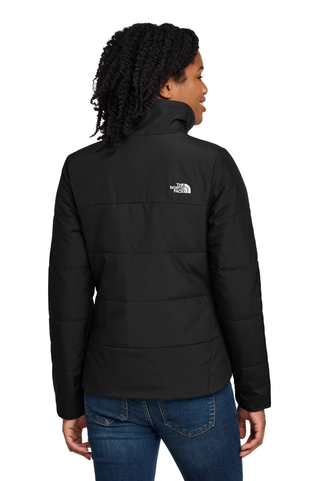 The North Face Women's Chest Logo Everyday Insulated Jacket NF0A7V6K - TNF Black - back
