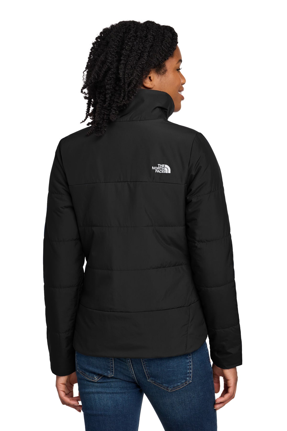 The North Face Women's Chest Logo Everyday Insulated Jacket NF0A7V6K - TNF Black - back