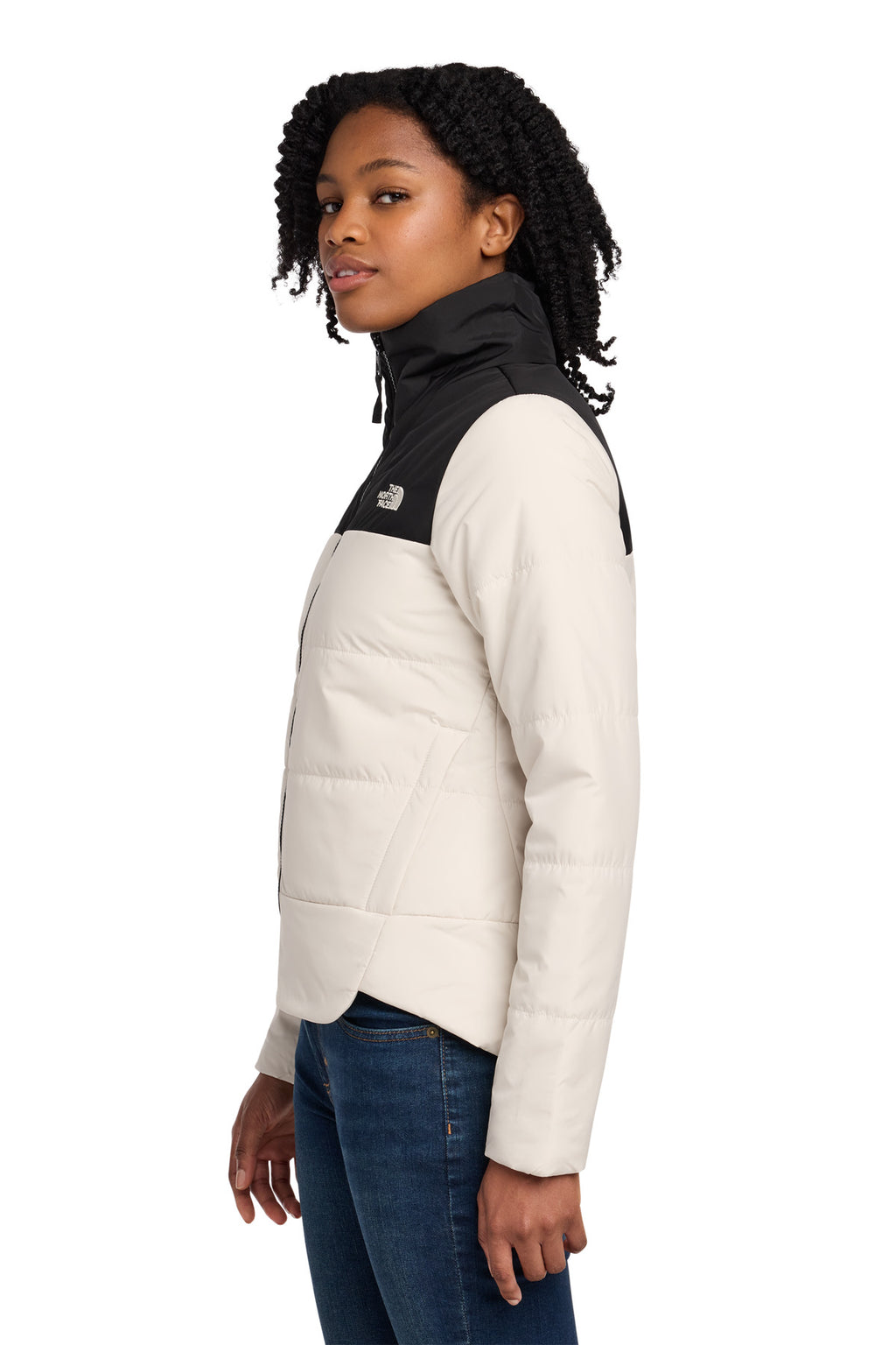 The North Face Women's Chest Logo Everyday Insulated Jacket NF0A7V6K - Vintage White - side