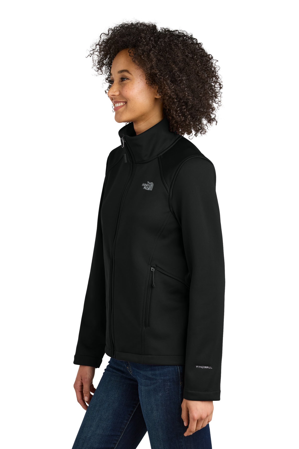 The North Face Women's Chest Logo Ridgewall Soft Shell Jacket NF0A88D4 - TNF Black - side