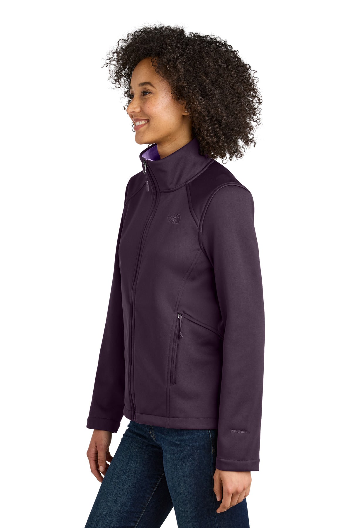 The North Face Women's Chest Logo Ridgewall Soft Shell Jacket NF0A88D4 - TNF Blackberry Wine - side