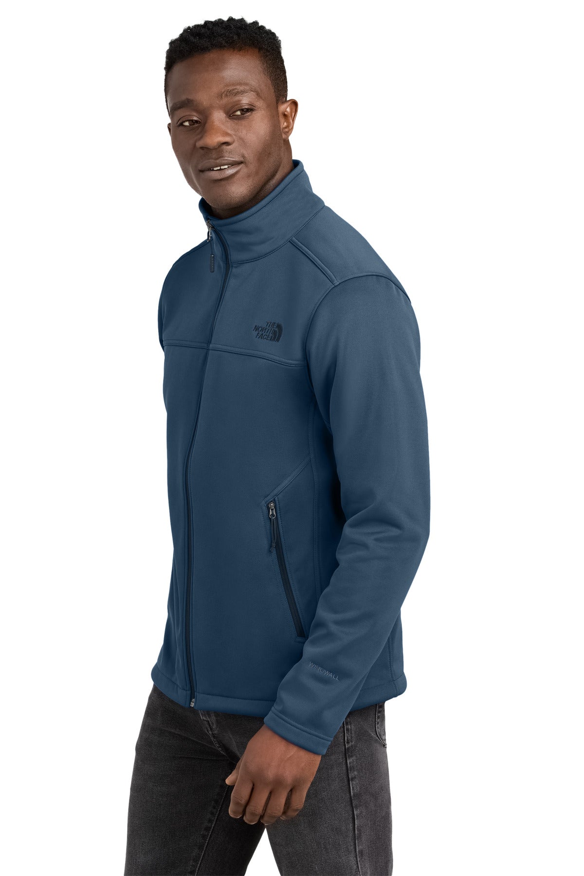 The North Face Chest Logo Ridgewall Soft Shell Jacket NF0A88D5 - Shady Blue - side