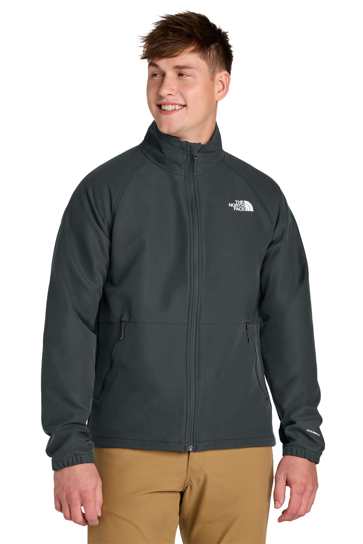 The North Face Barr Lake Soft Shell Jacket NF0A8BUD - Asphalt Grey Dark Heather - front