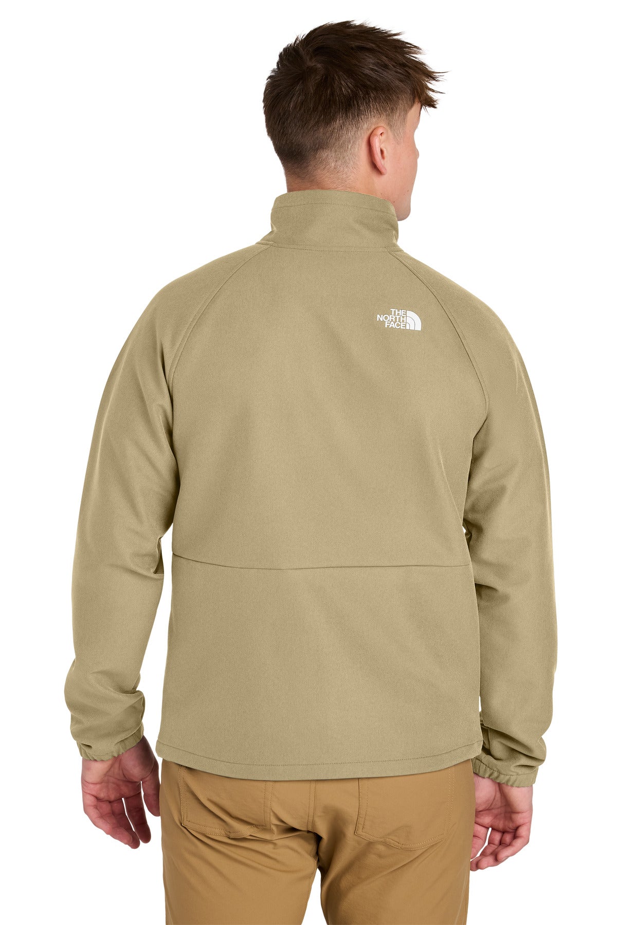 The North Face Barr Lake Soft Shell Jacket NF0A8BUD - Khaki Stone Dark Heather - back