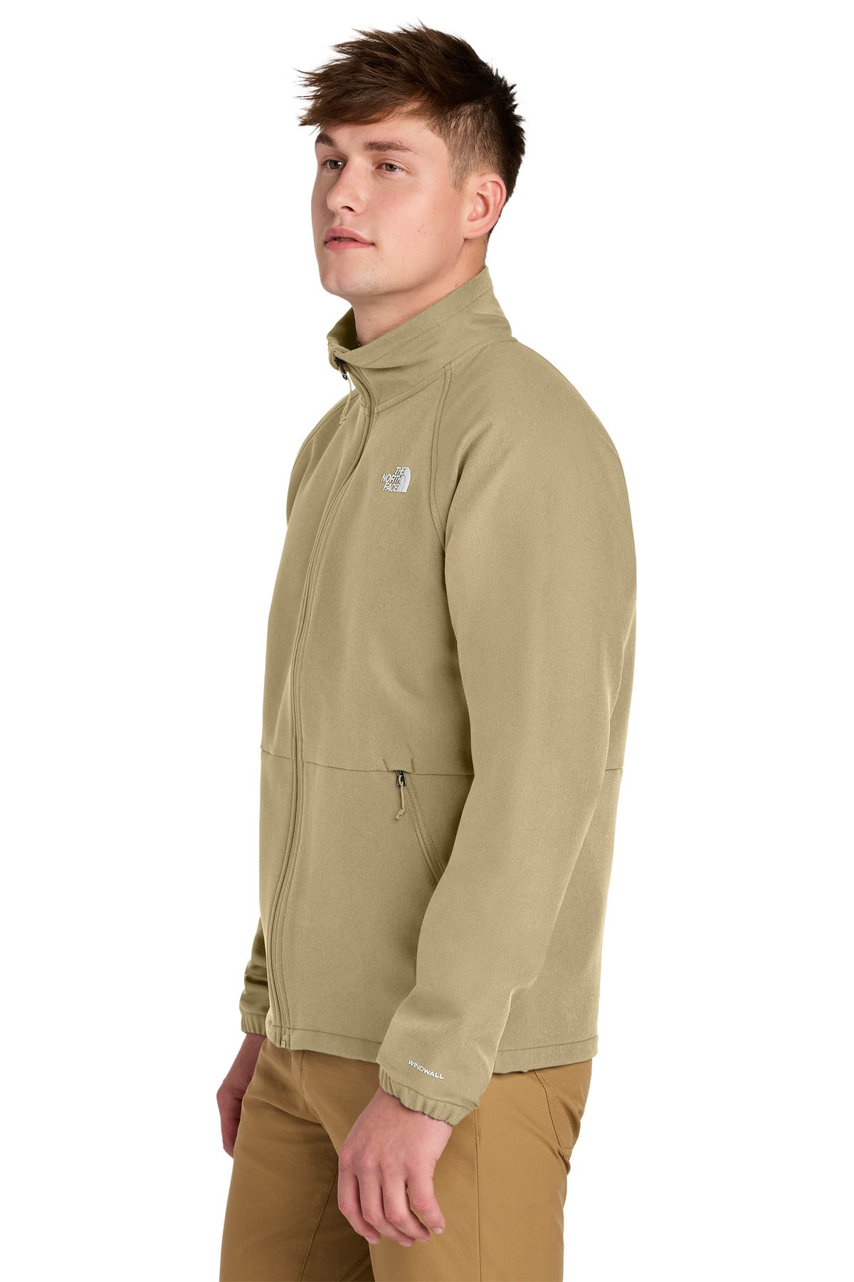 The North Face Barr Lake Soft Shell Jacket NF0A8BUD - Khaki Stone Dark Heather - side