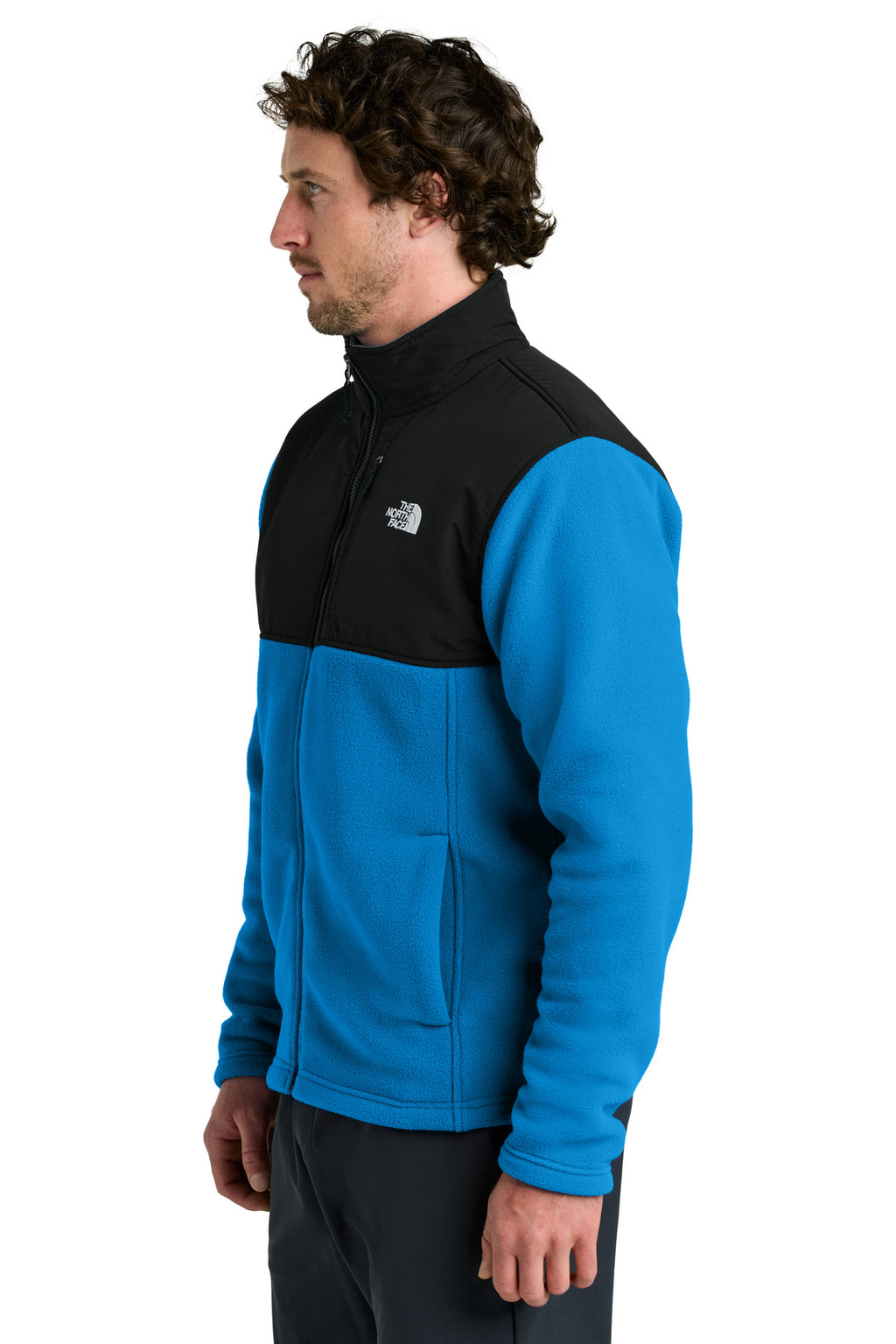 The North Face Highest Peak Full-Zip Fleece Jacket NF0A8BUQ - Hero Blue/ TNF Black - side