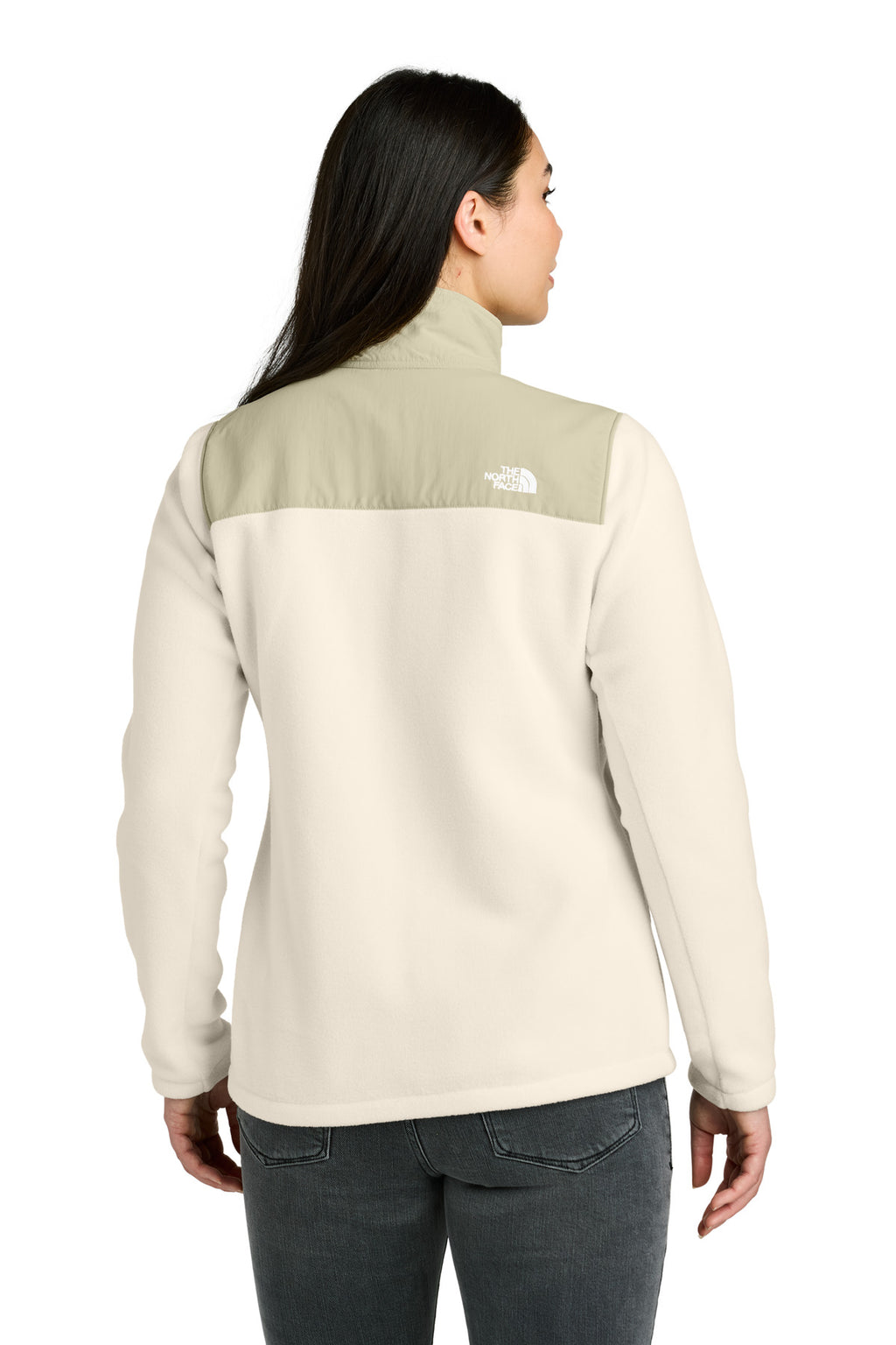 The North Face Women's Highest Peak Full-Zip Fleece Jacket NF0A8BUR - Gardenia White/ Gravel - back