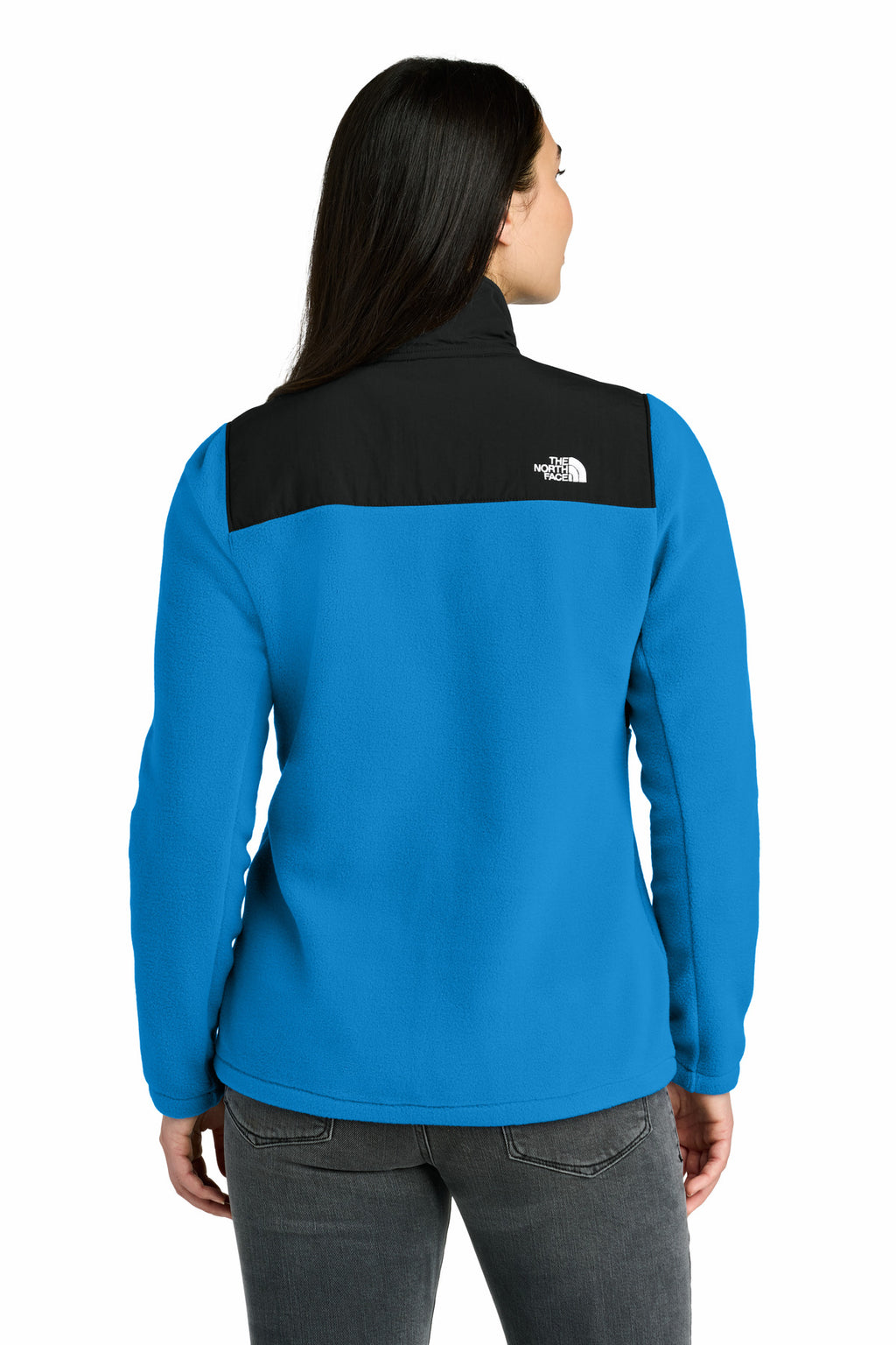 The North Face Women's Highest Peak Full-Zip Fleece Jacket NF0A8BUR - Hero Blue/ TNF Black - back