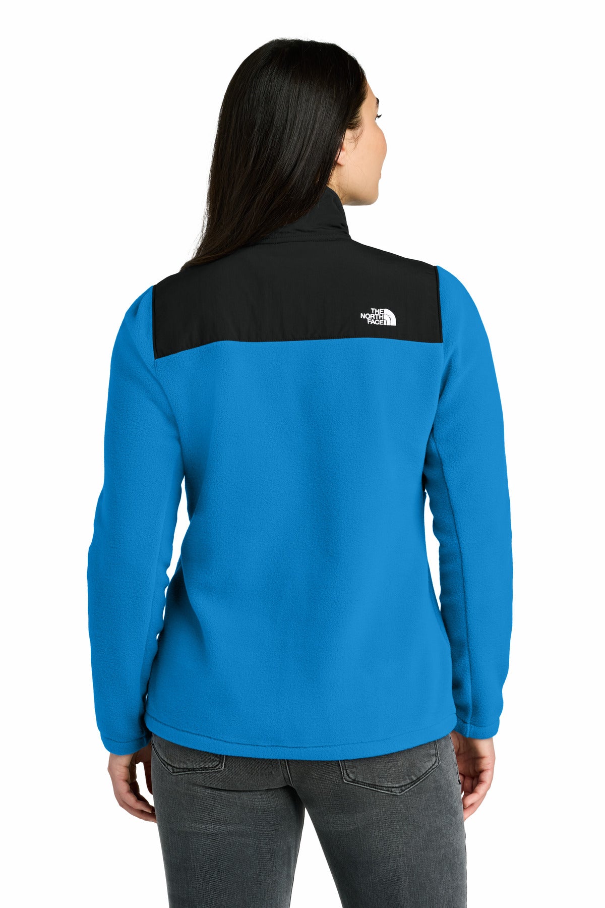The North Face Women's Highest Peak Full-Zip Fleece Jacket NF0A8BUR - Hero Blue/ TNF Black - back