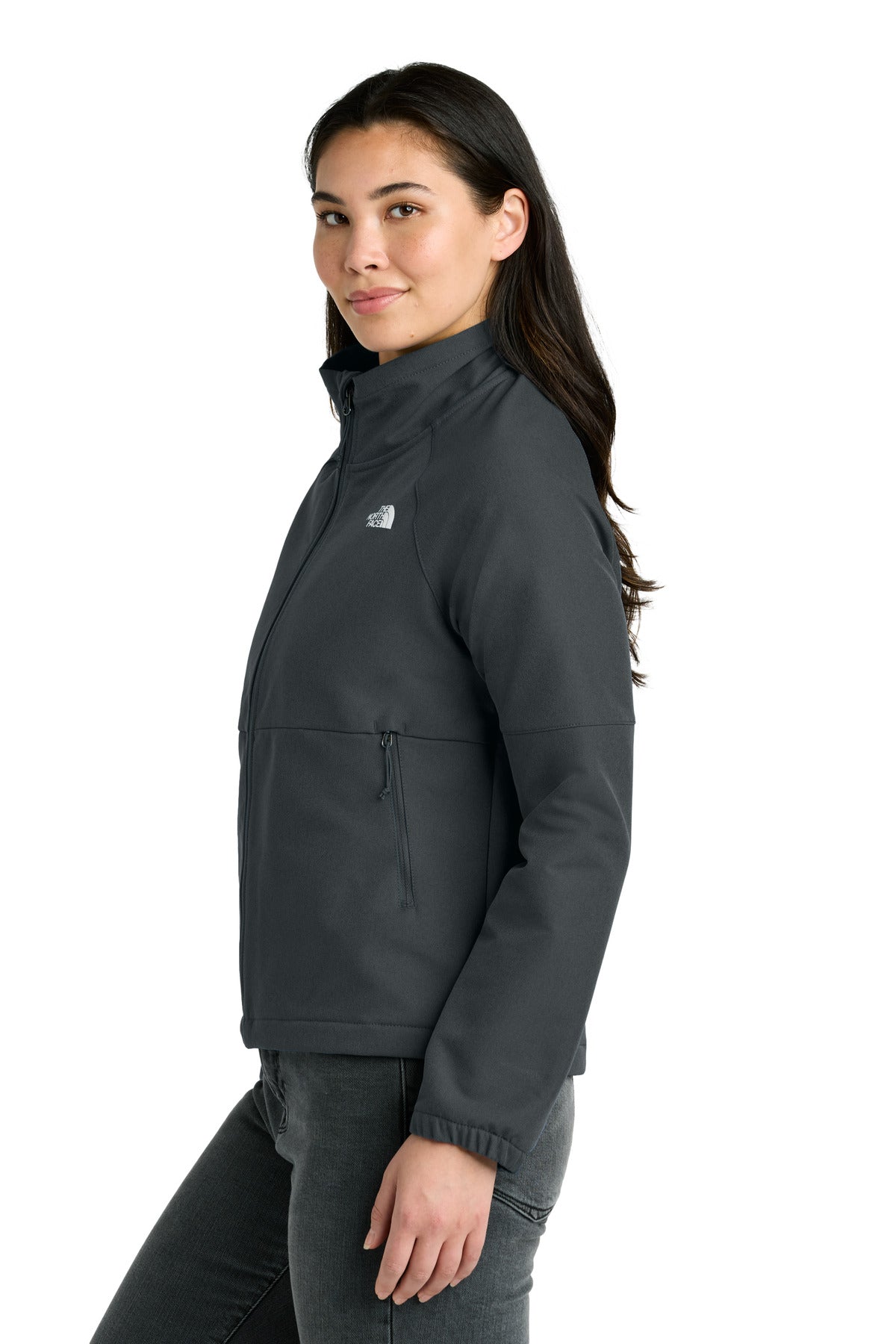 The North Face Women's Barr Lake Soft Shell Jacket NF0A8C5C - Asphalt Grey Dark Heather - side