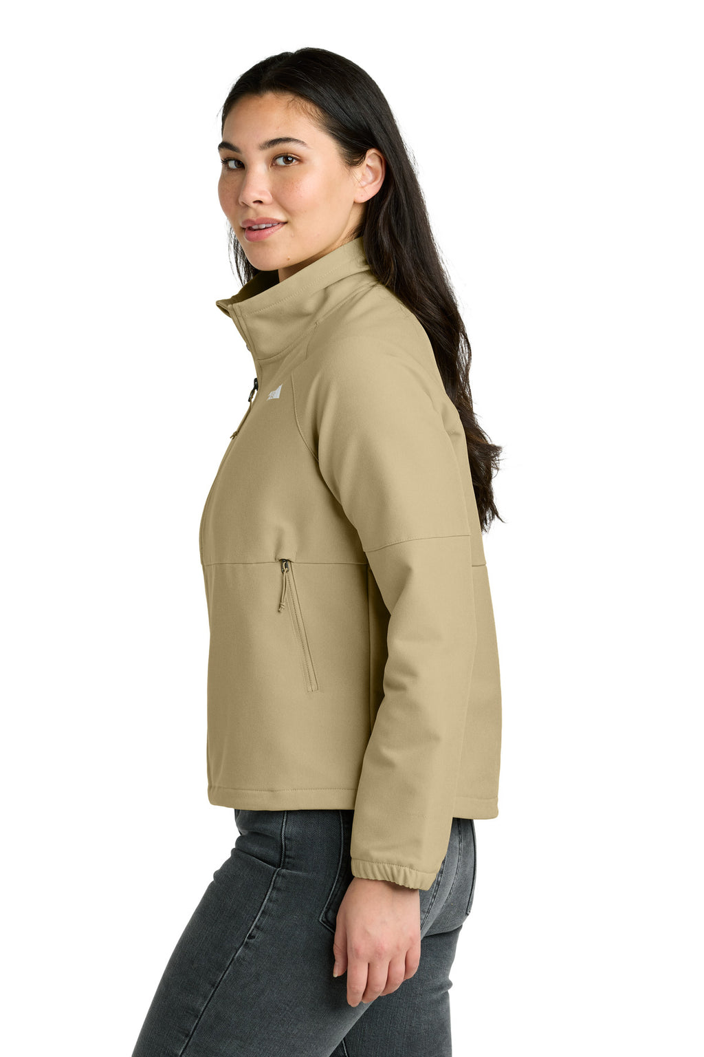 The North Face Women's Barr Lake Soft Shell Jacket NF0A8C5C - Khaki Stone Dark Heather - side